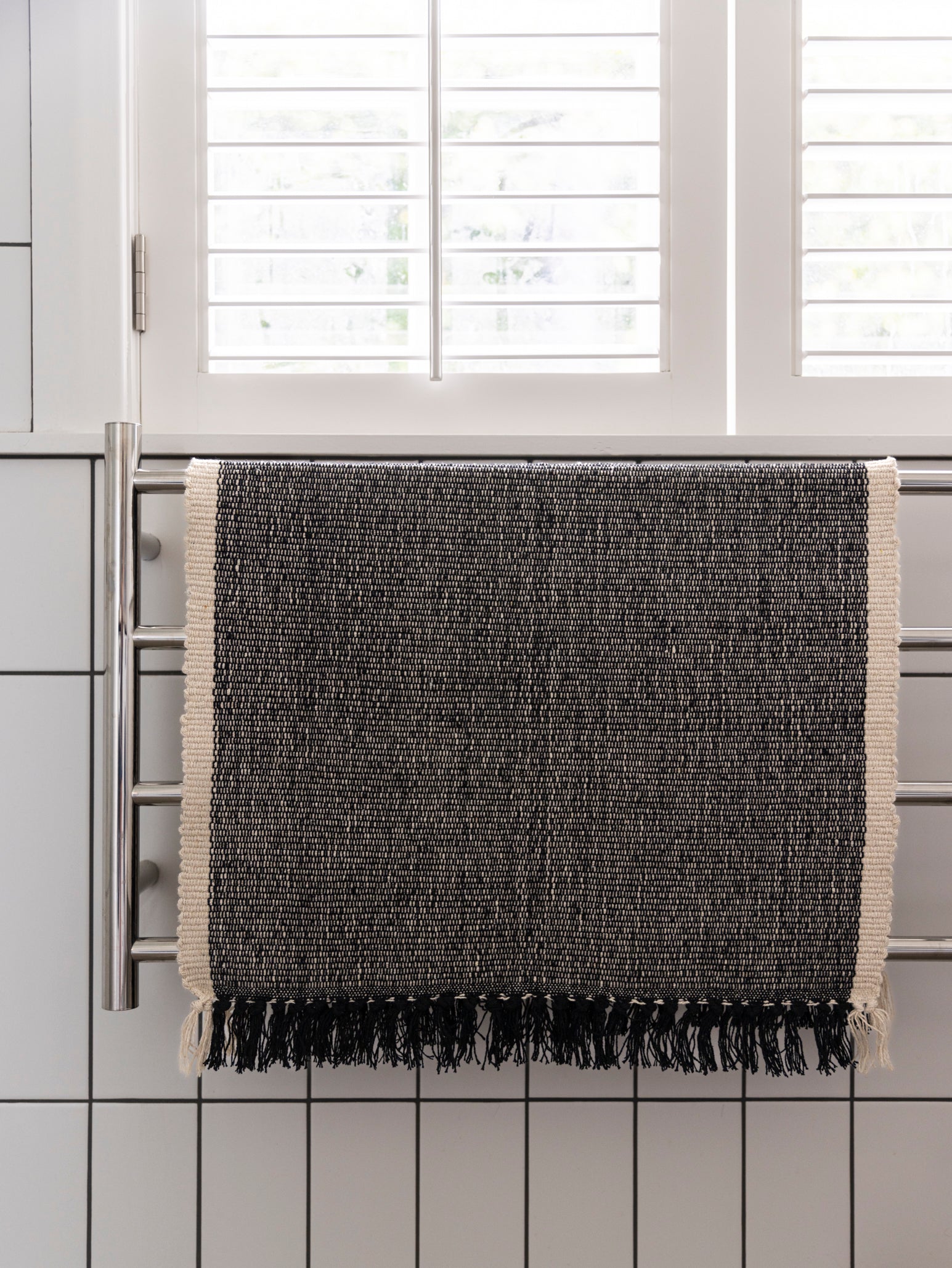 Cotton Mat Black/Natural / Large