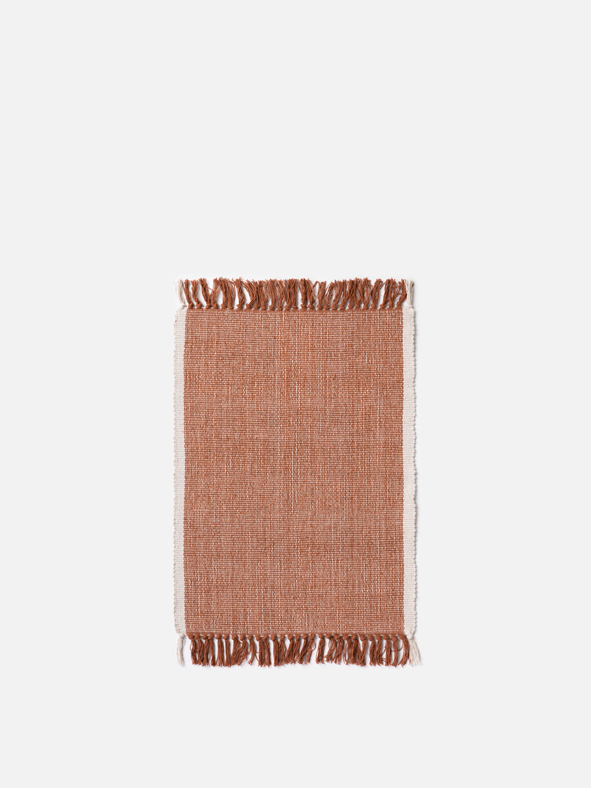 Cotton Mat Brick/Natural / Large