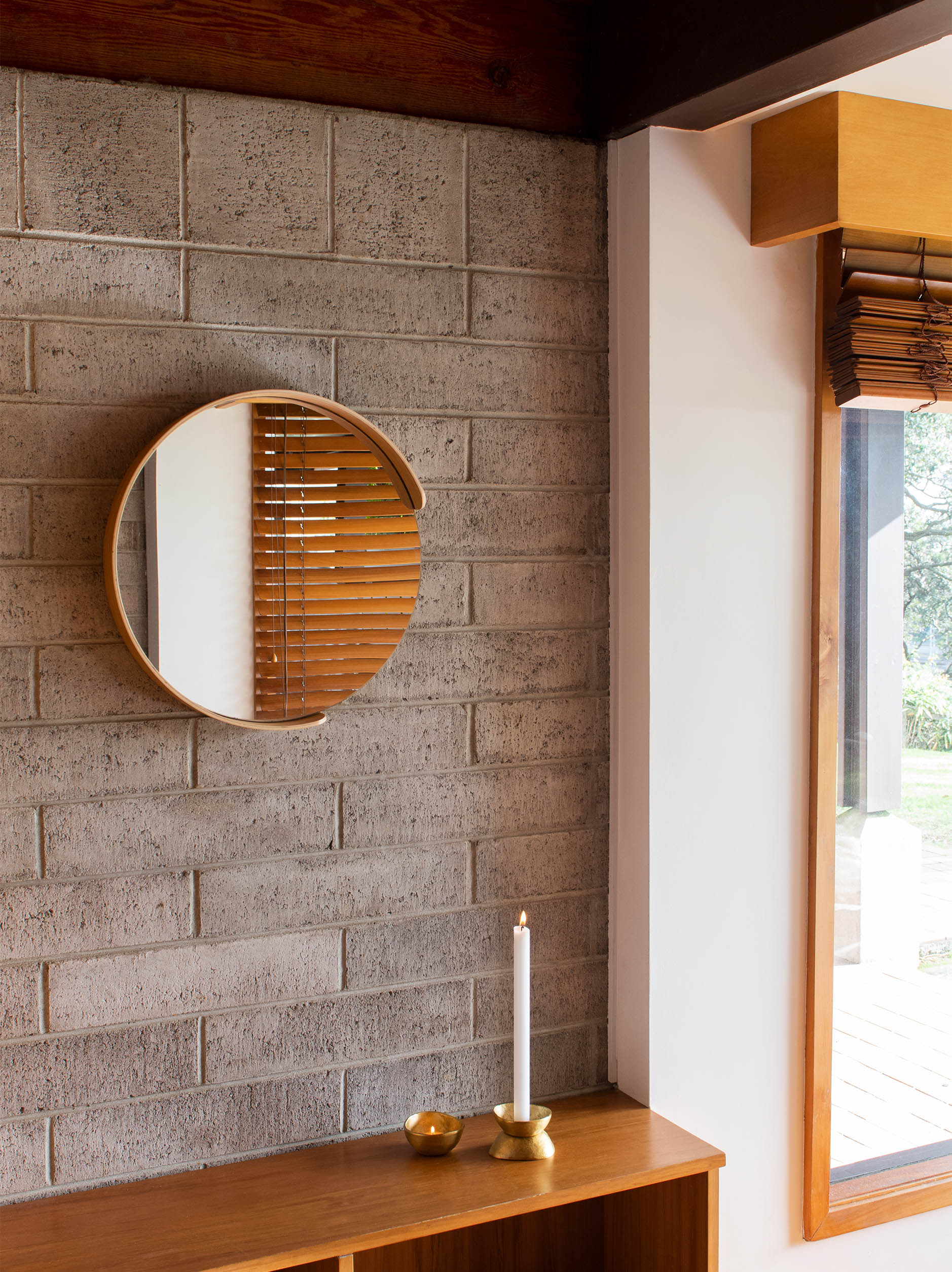 Segment Mirror Natural Oak / Large