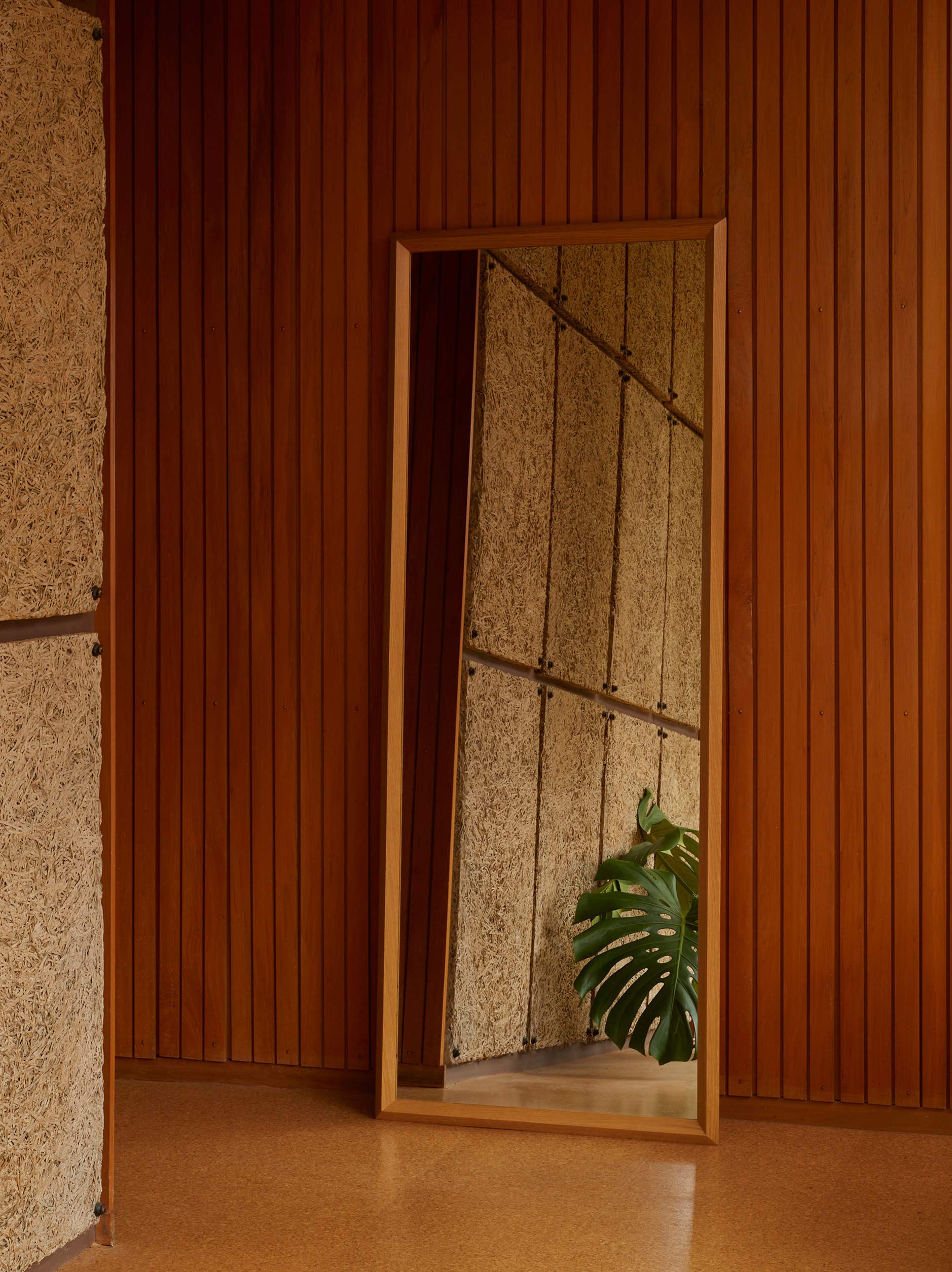 Pitch Full Length Mirror Oak / One Size