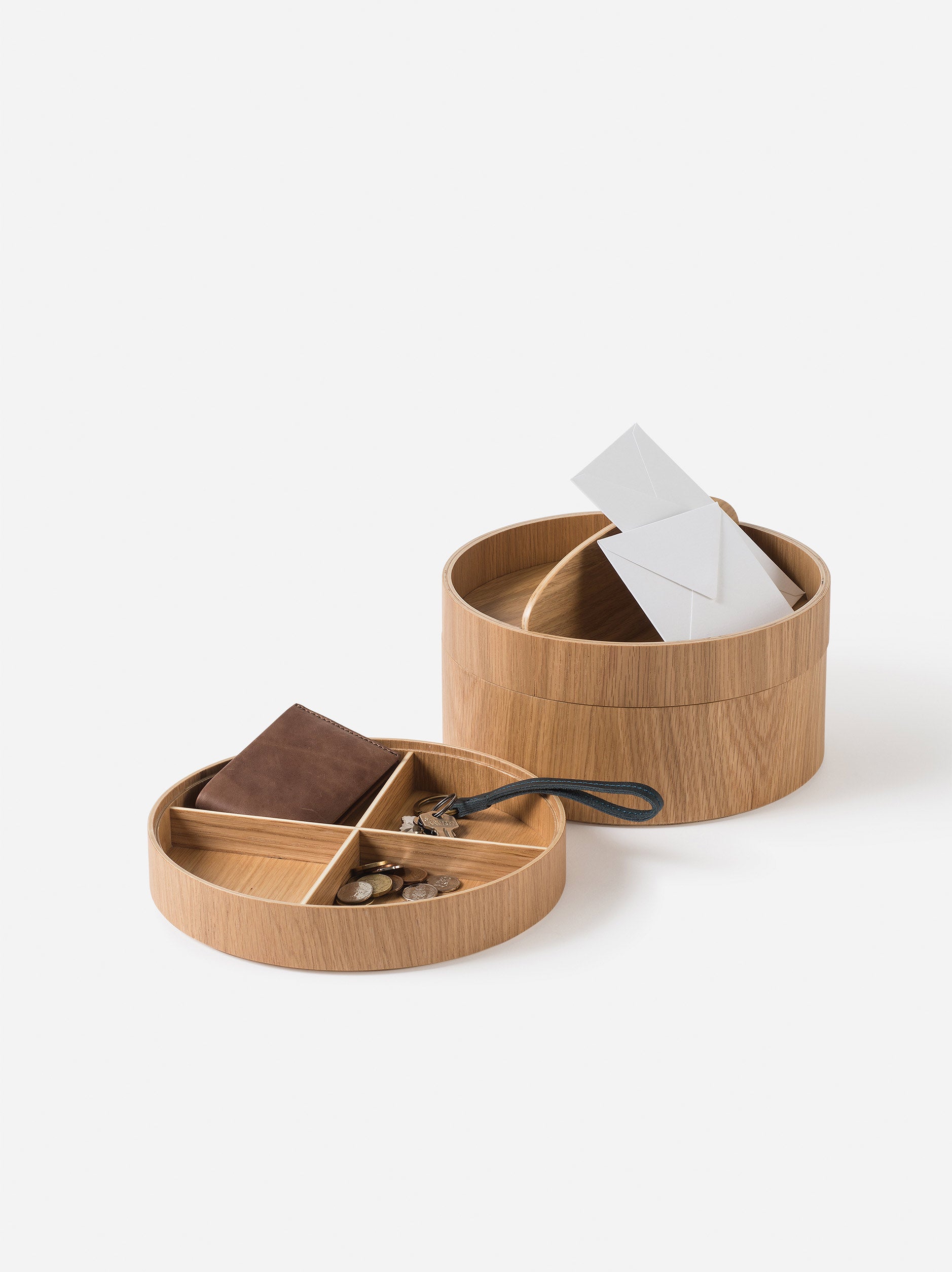 Gaussian 3 Tier Vessel Natural Oak / Large