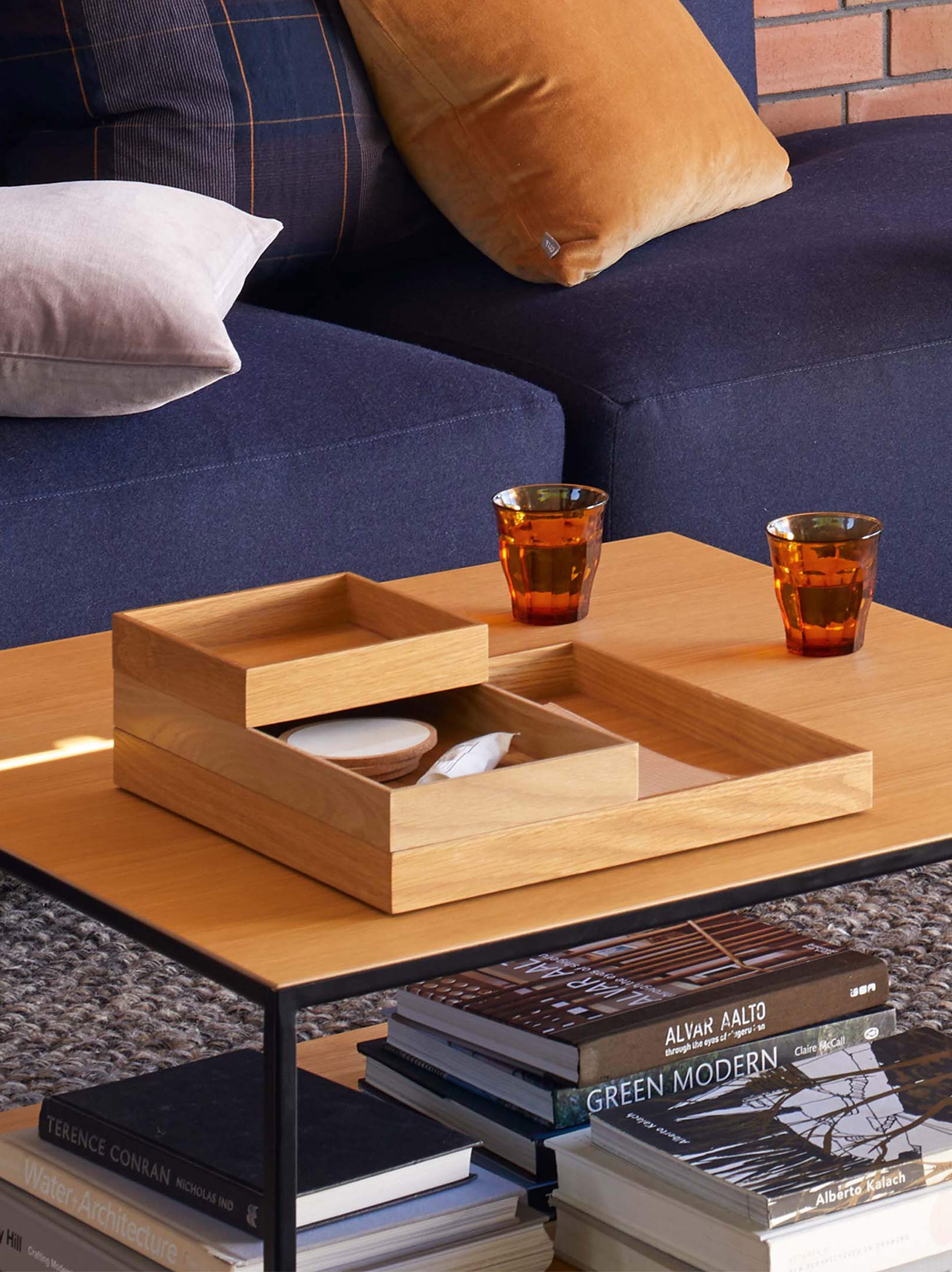 Oku Storage Lid/Tray Natural Oak / Medium