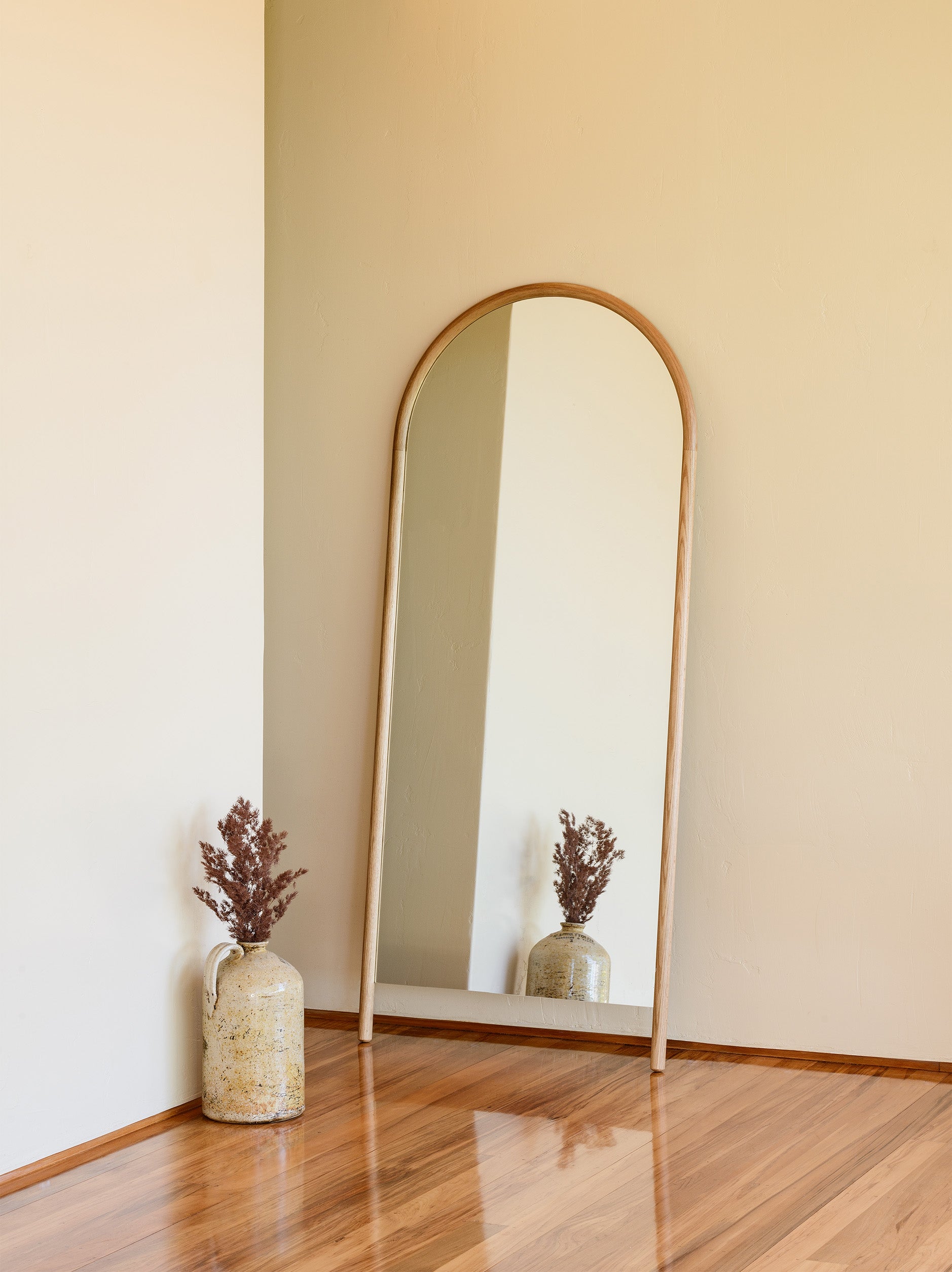 Arc Full Length Mirror Oak / Wide
