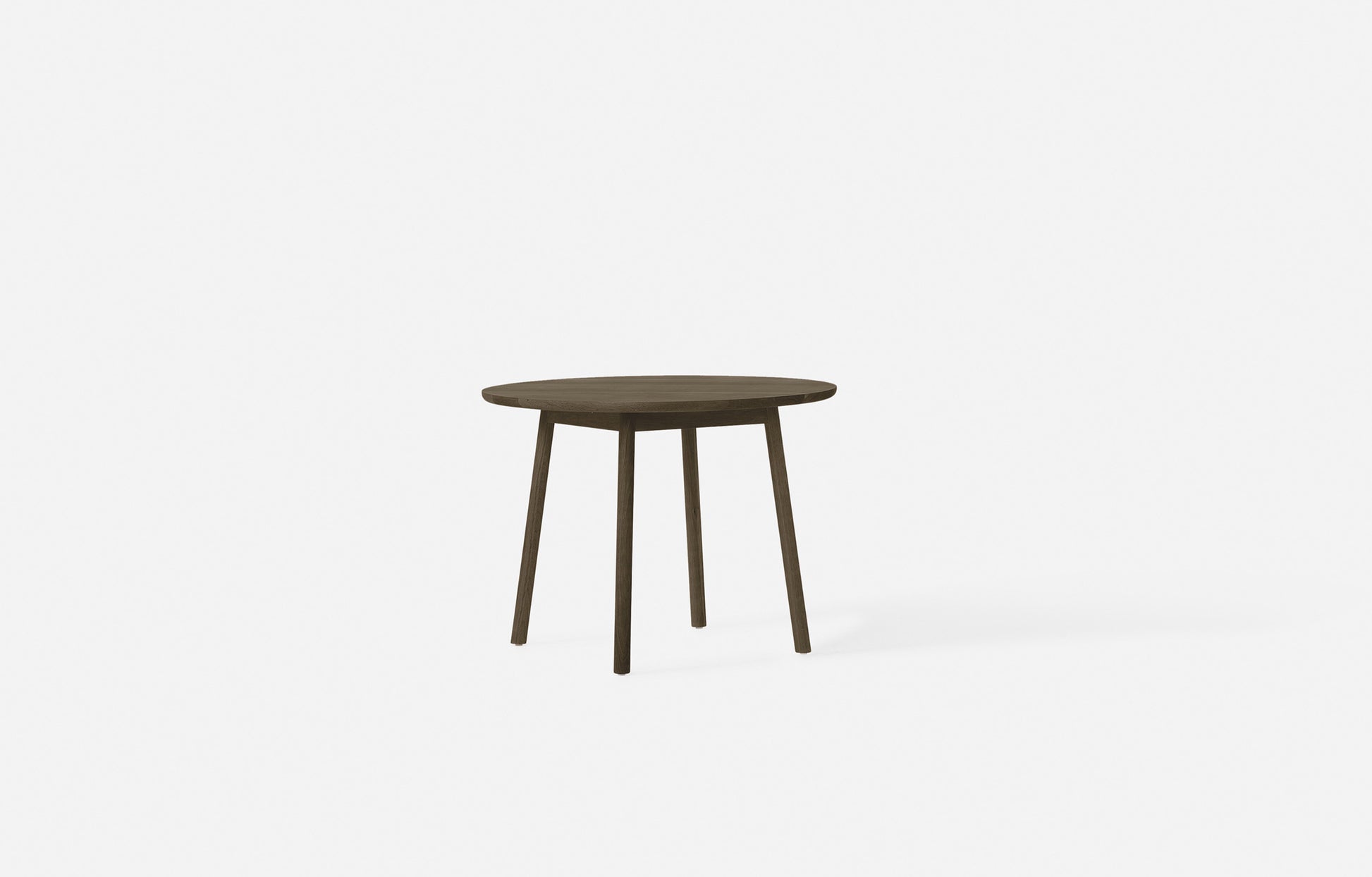 Radial Round Dining Table Smoked Oak / 100cmdiax73cmh
