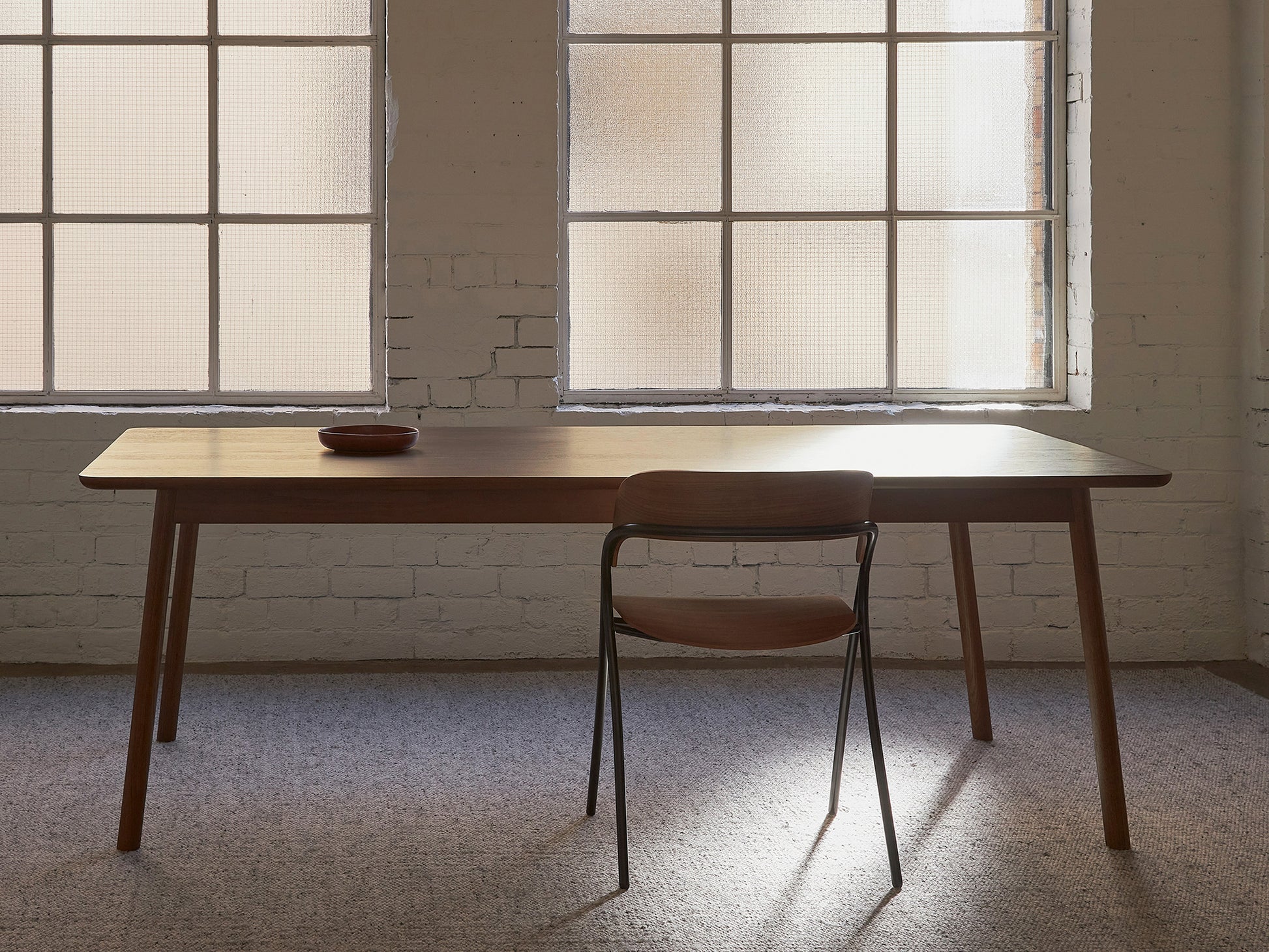 Radial Dining Table Smoked Oak / 2.4m