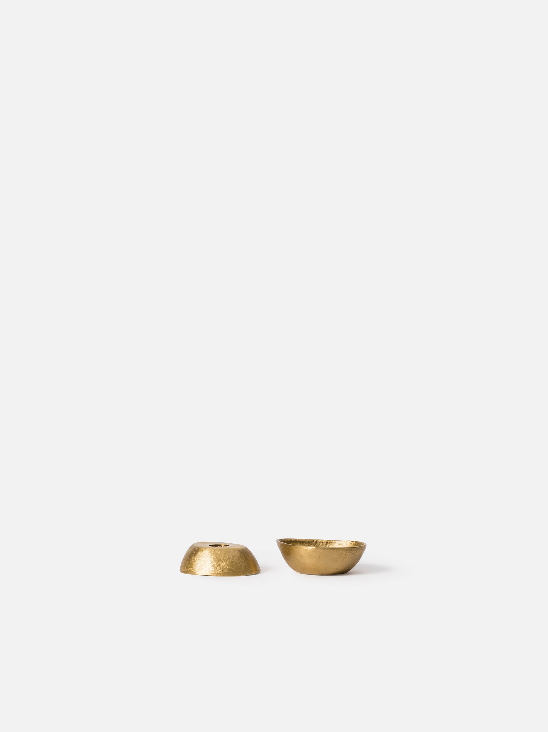 Pebble Candle Holder Brass / 9.5cmdiax5.5cmh