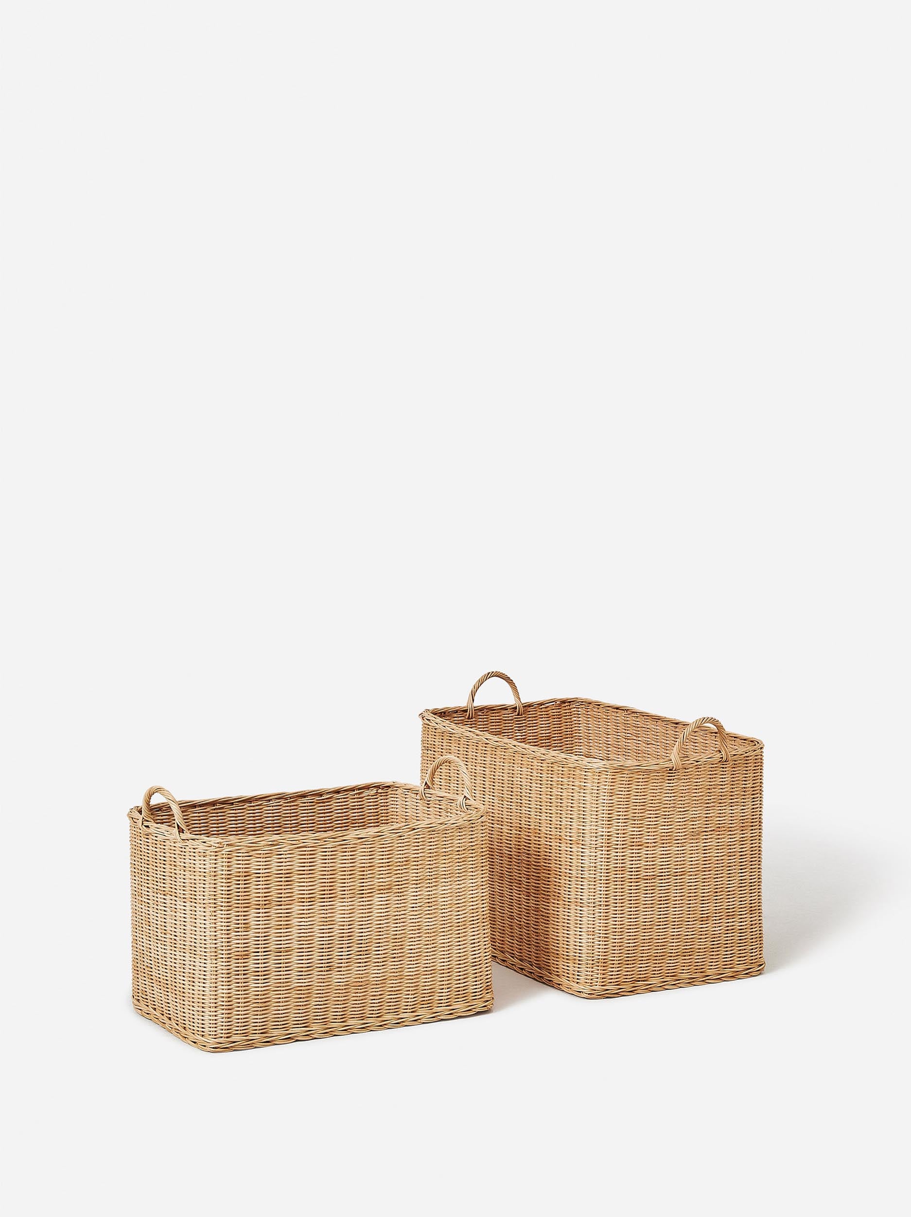 Rectangle Rattan Basket Natural / Medium
