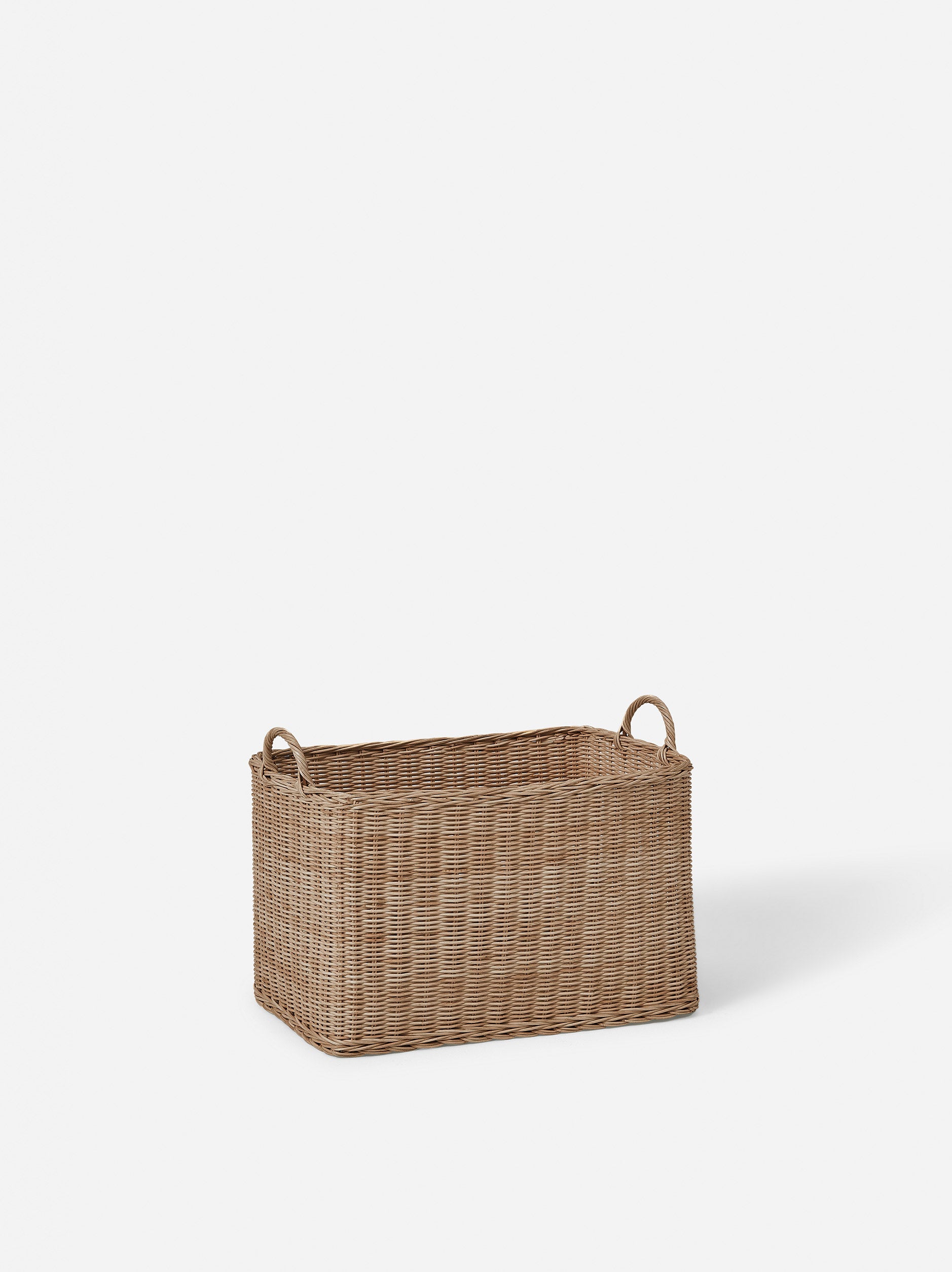 Rectangle Rattan Basket Brown / Medium