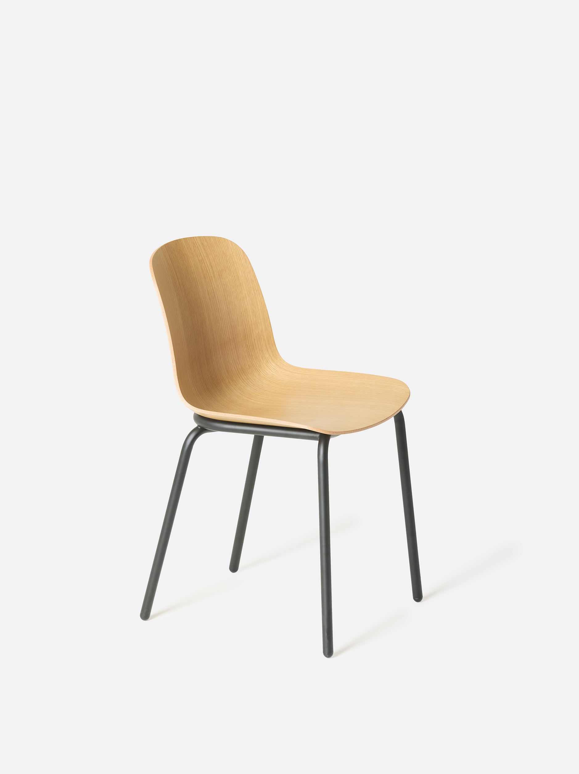 Acre Chair w/ Metal Base Oak/Black / One Size