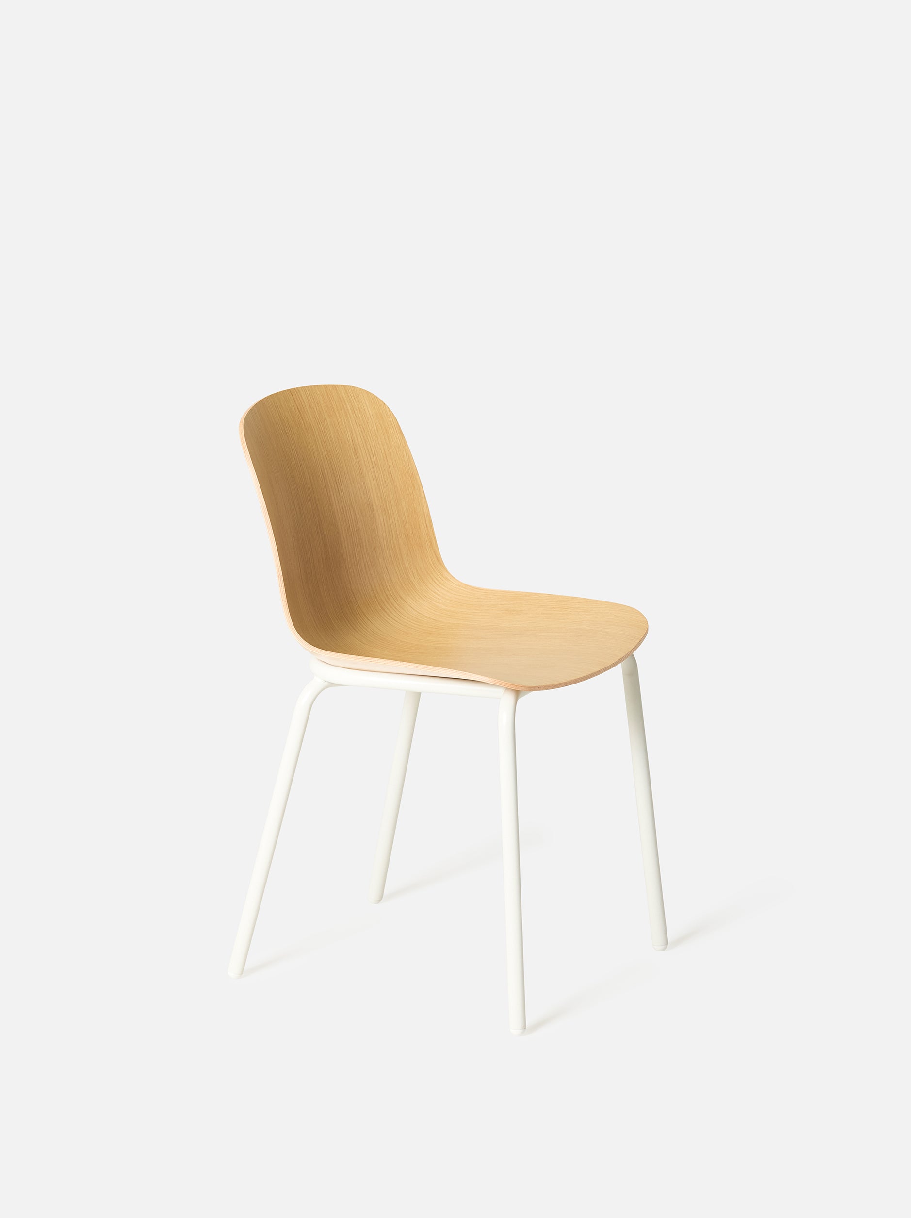 Acre Chair w/ Metal Base Oak/White / One Size