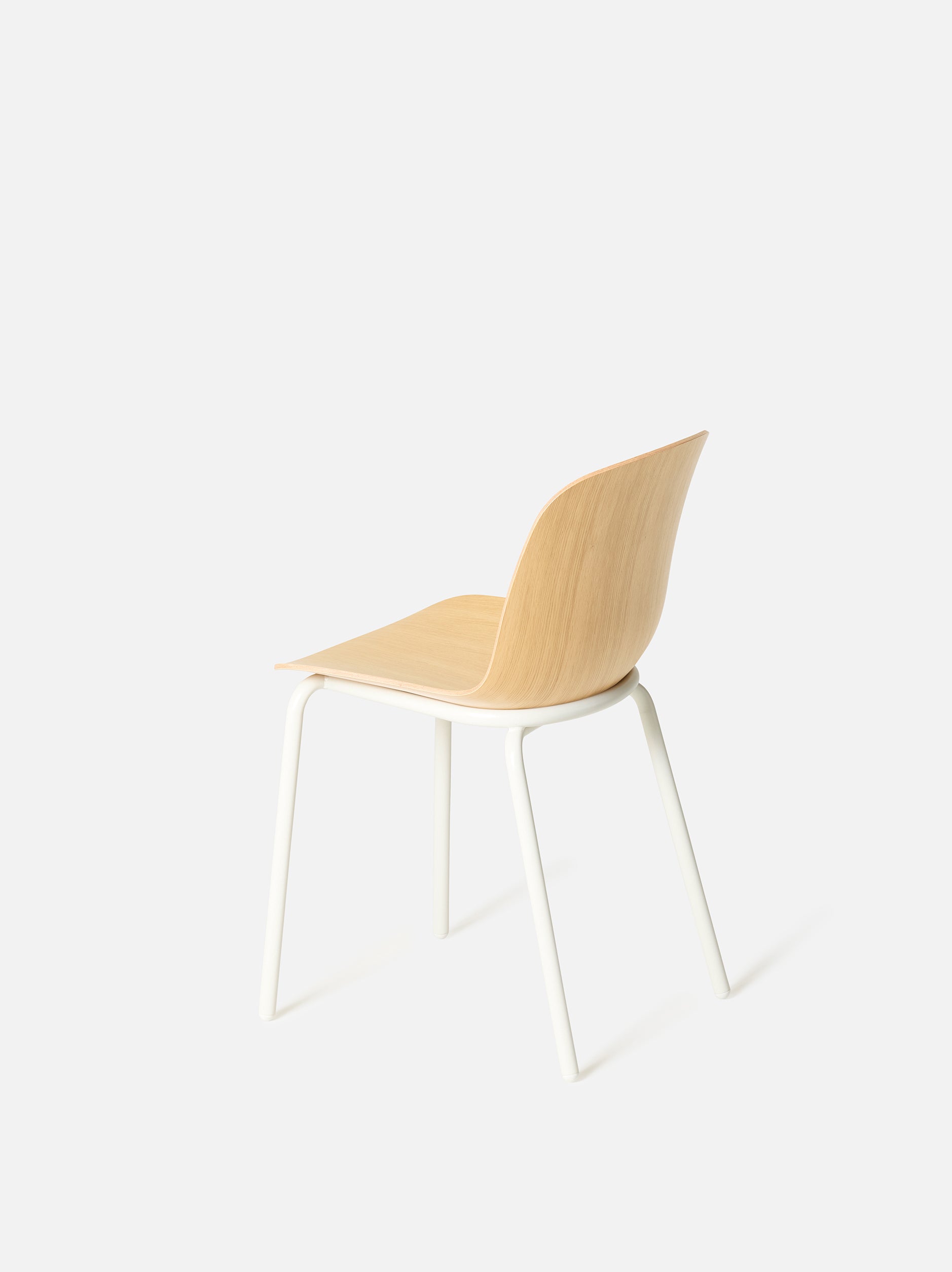 Acre Chair w/ Metal Base Oak/White / One Size