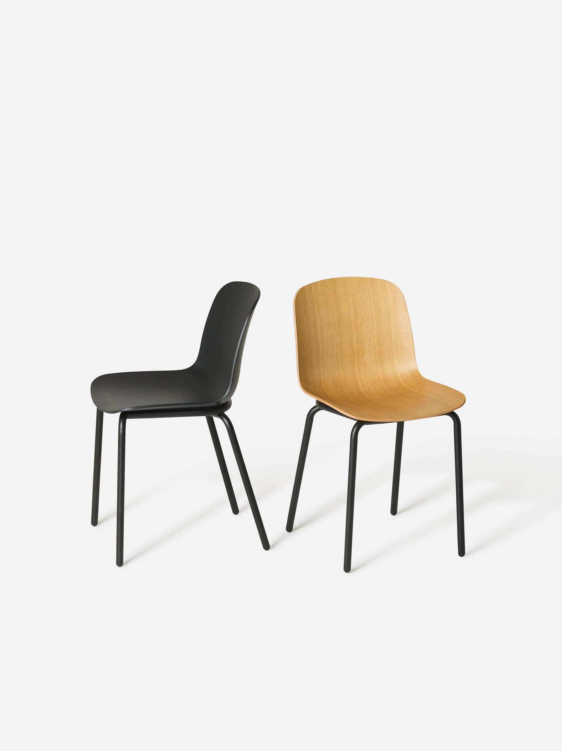 Acre Chair w/ Metal Base Black Oak/Black / One Size