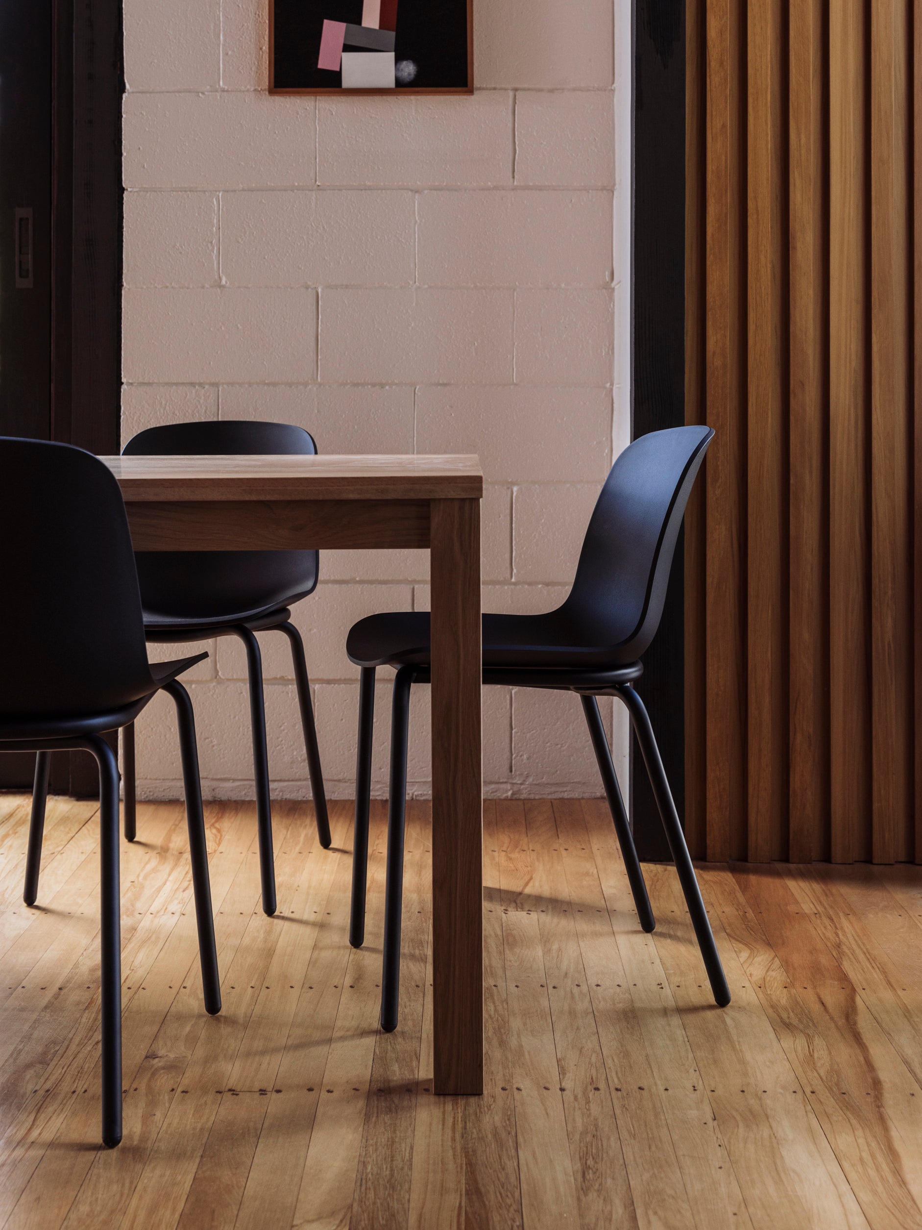 Acre Chair w/ Metal Base Black/Black / One Size