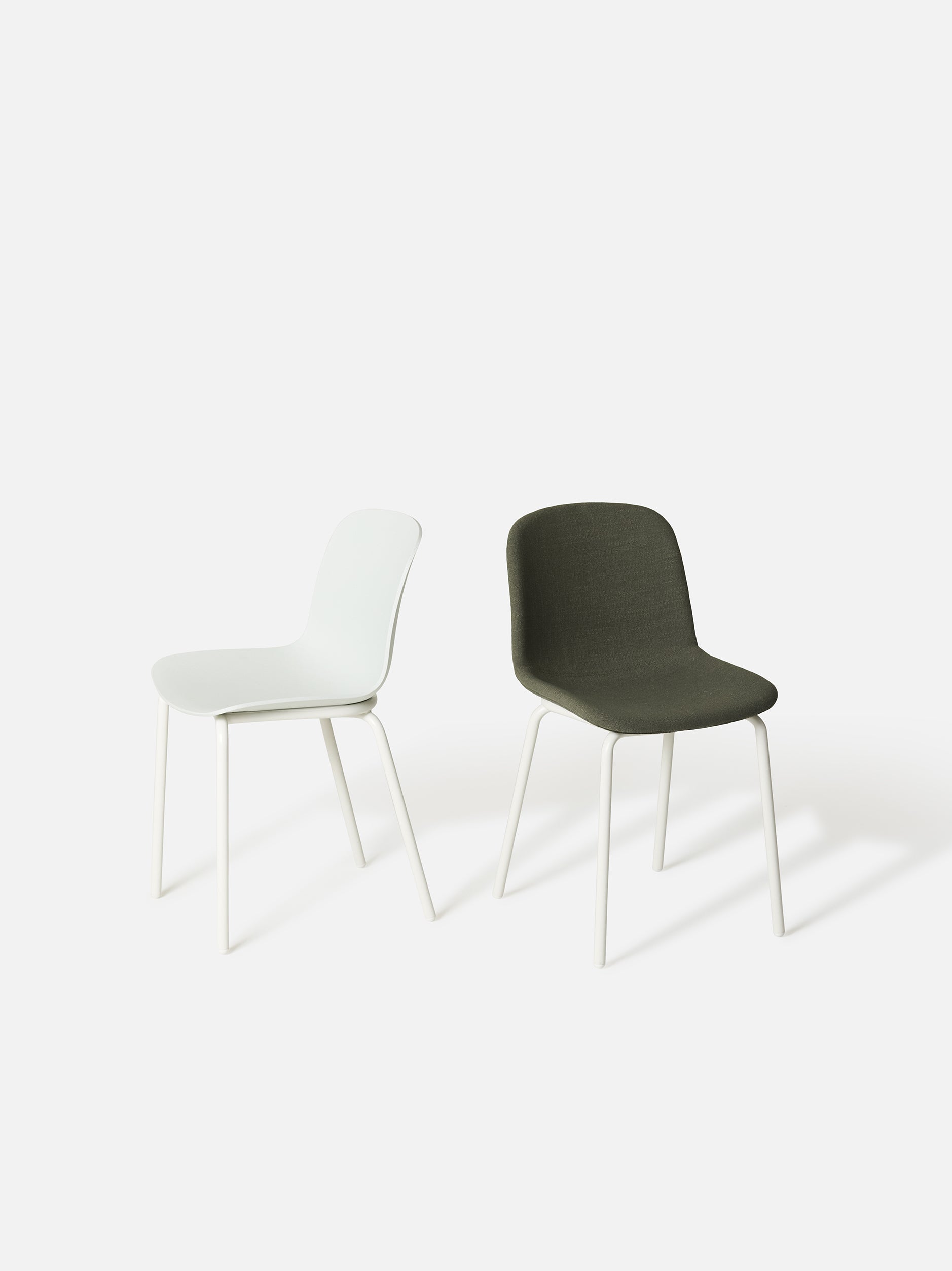 Acre Chair Upholstered Seat w/ Metal Base Olive/White / One Size