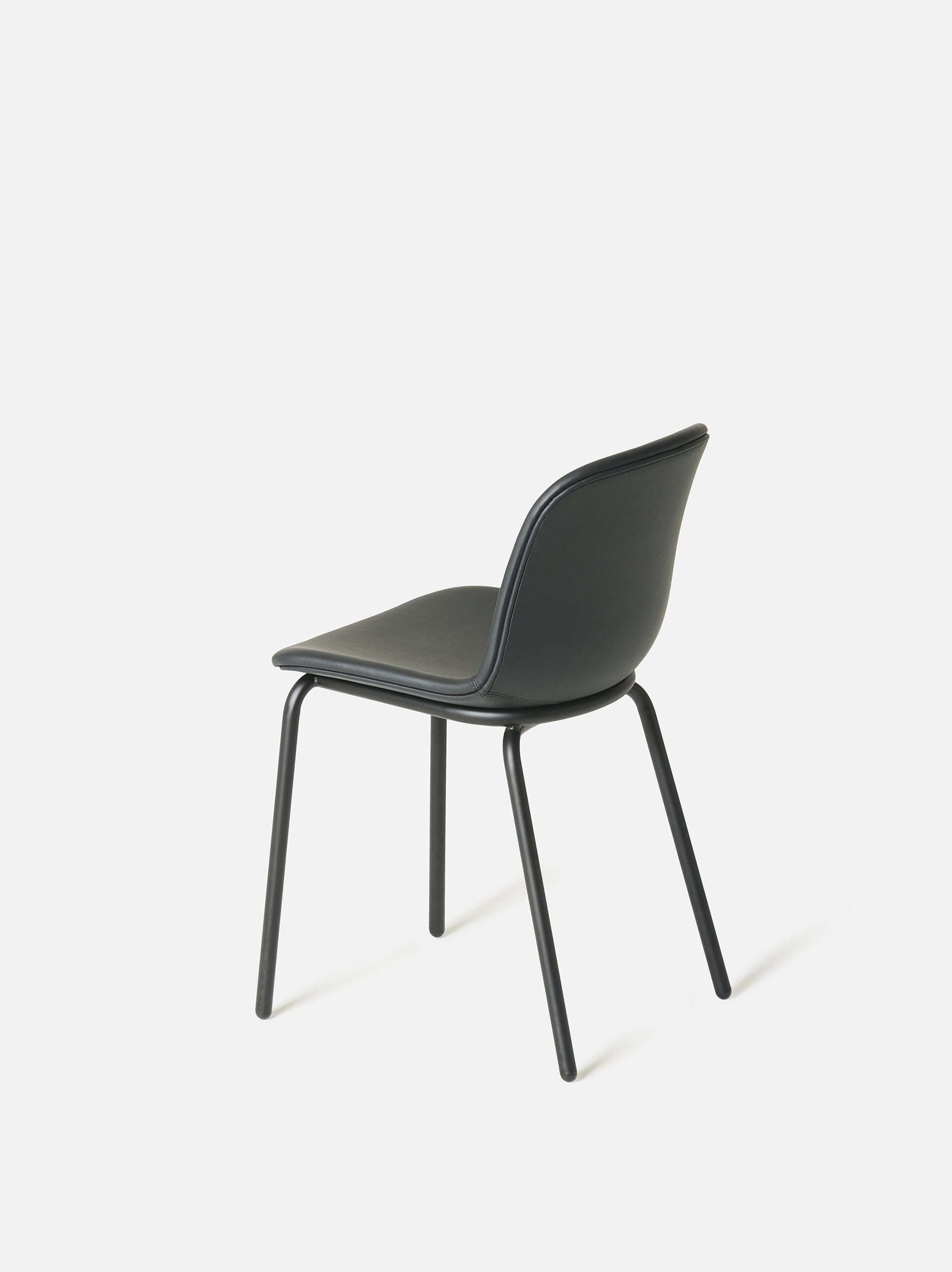 Acre Chair Leather Seat w/ Metal Base Black/Black / One Size