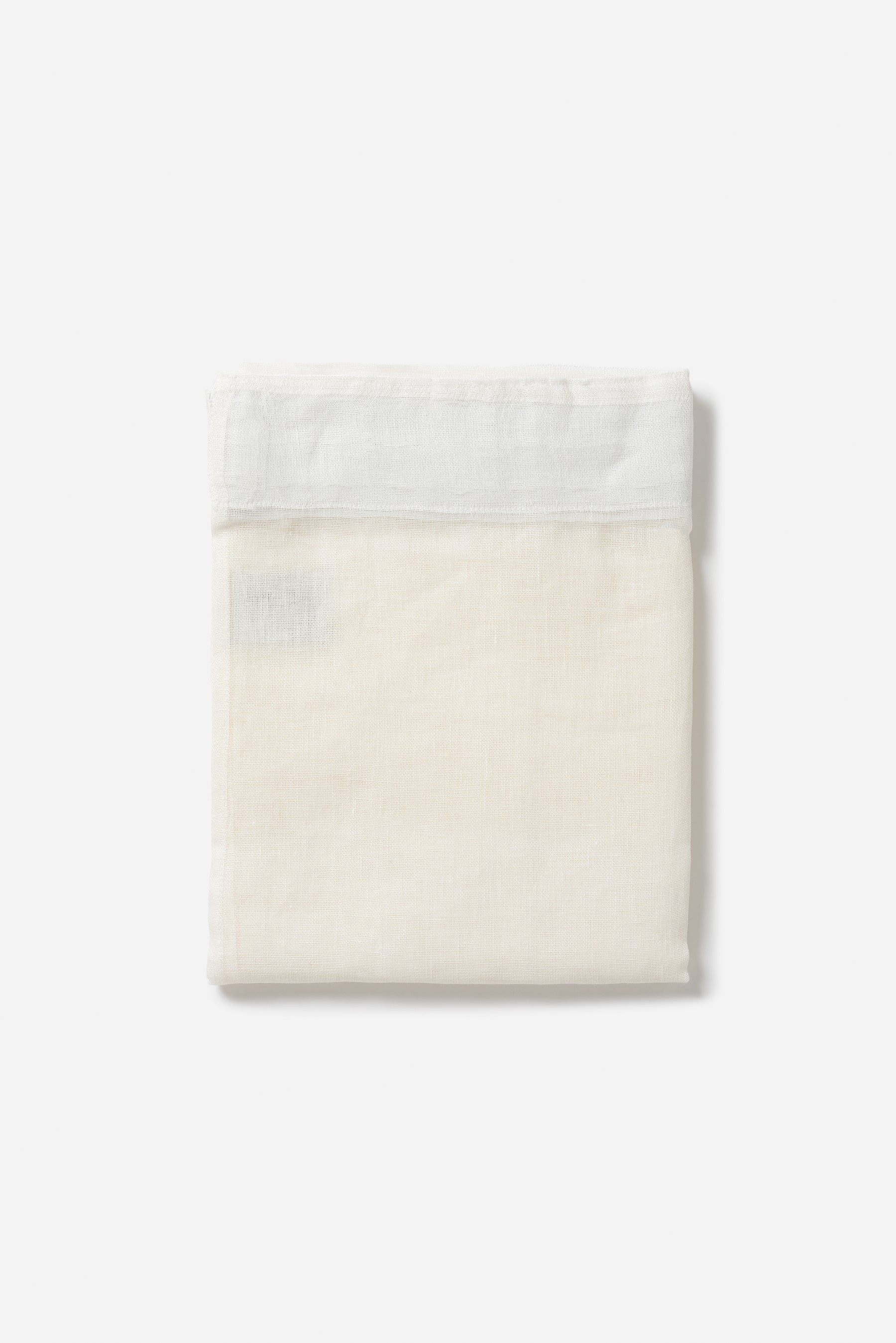 Wide Linen Voile Curtain Ecru / Small