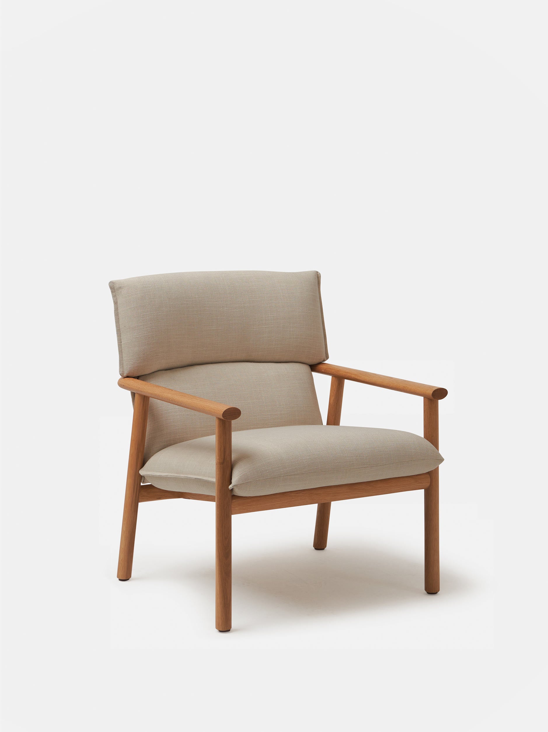 Label Armchair High Oak/Beige / High