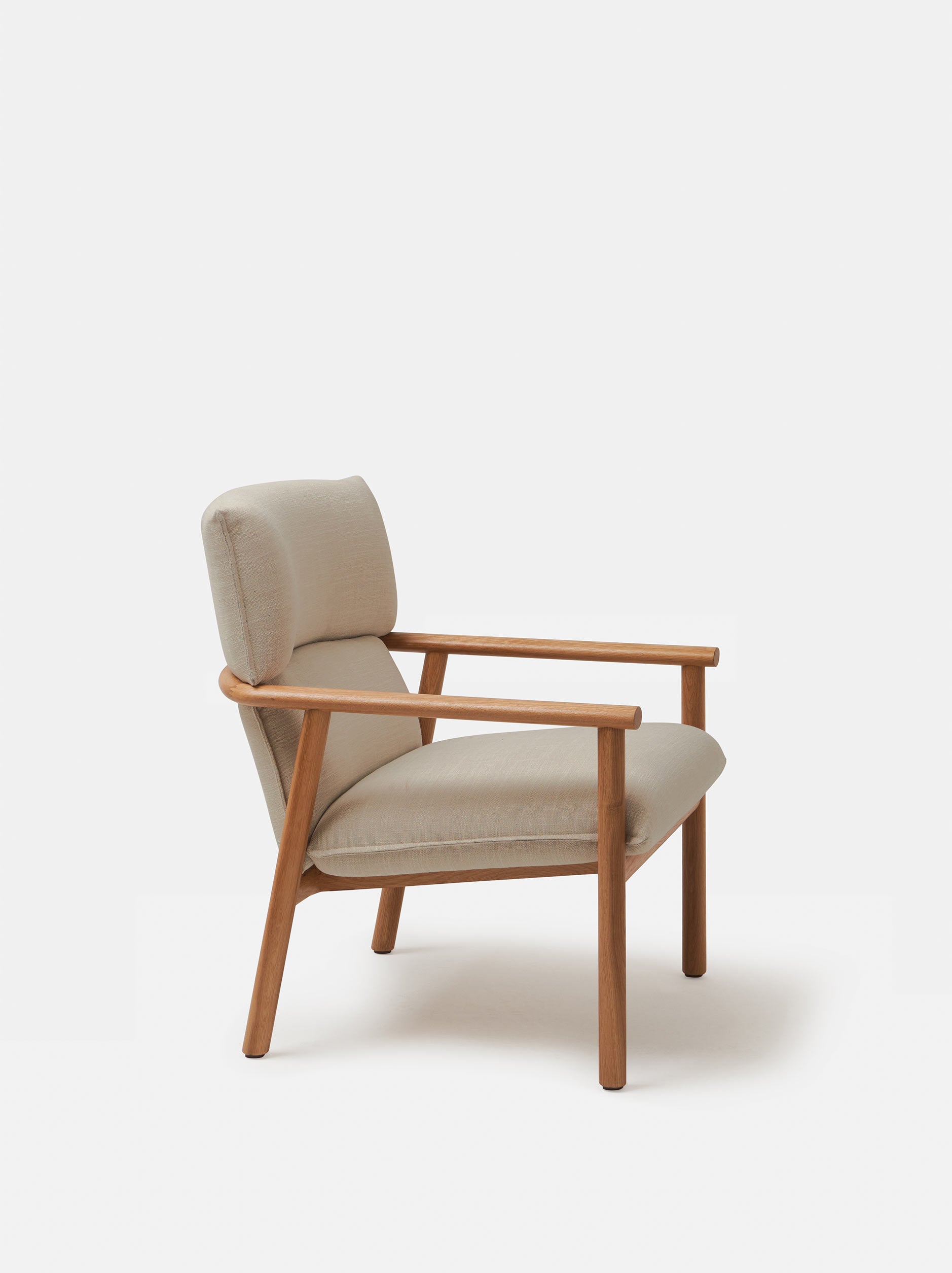 Label Armchair High Oak/Beige / High