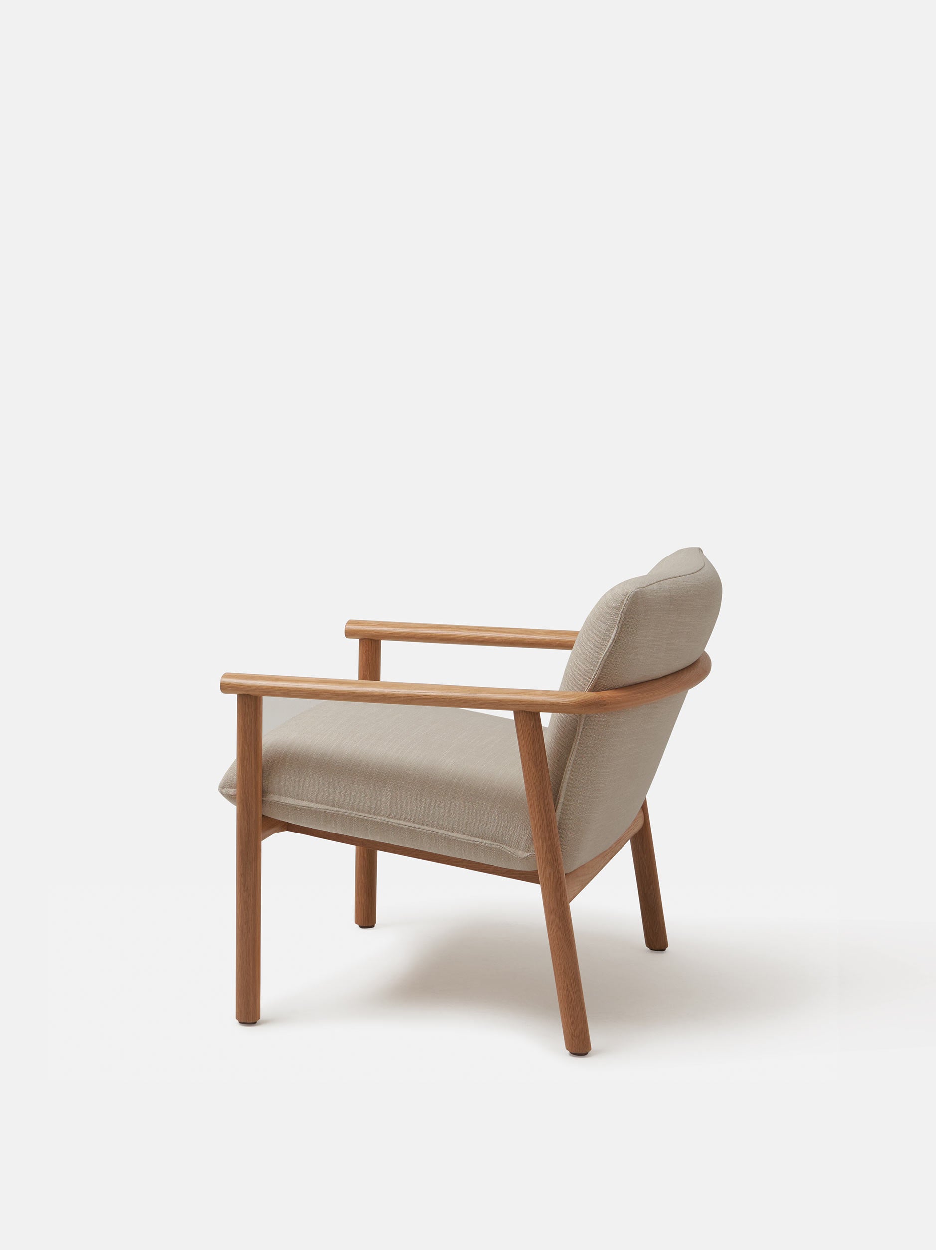 Label Armchair Low Oak/Beige / Low
