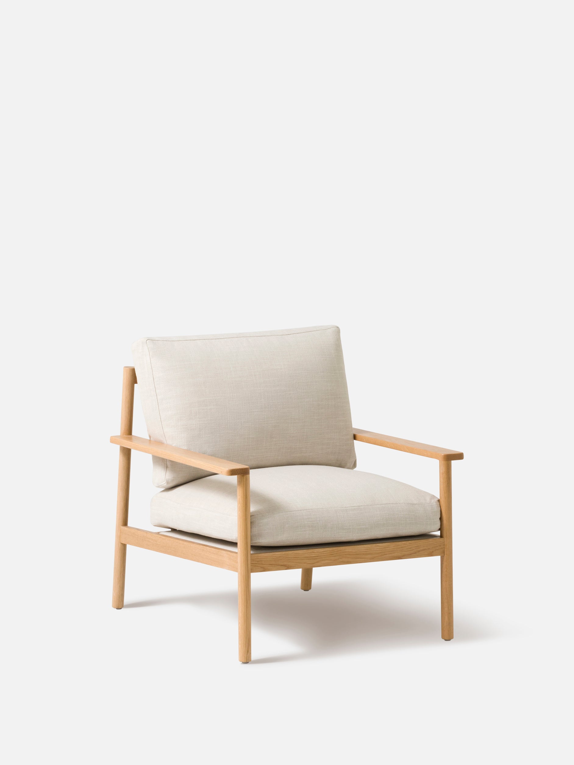 Daily Armchair Oak/Stof Flax #03 Ecru / One Size