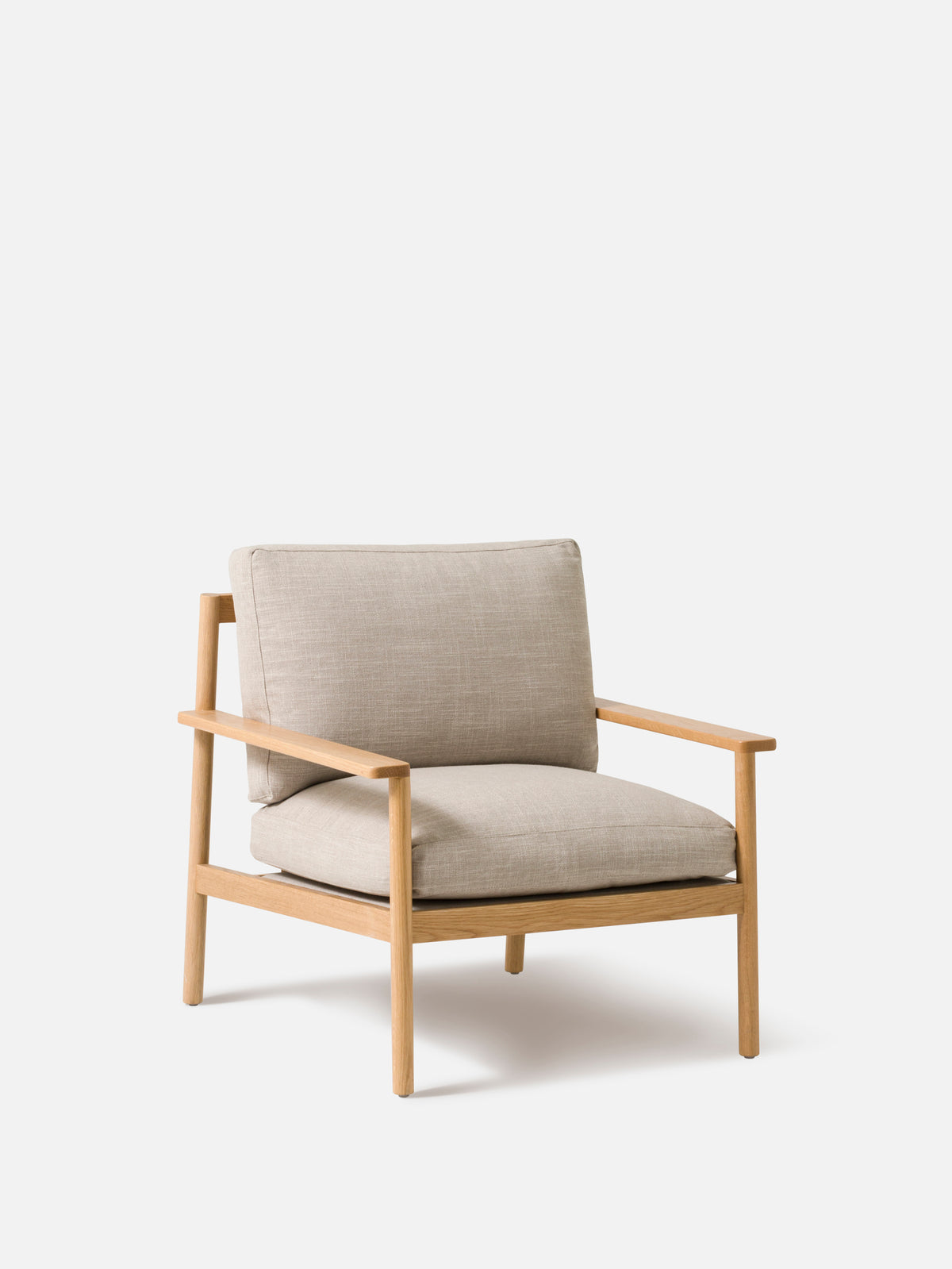 Daily Armchair Oak/Stof Flax #10 Beige / One Size