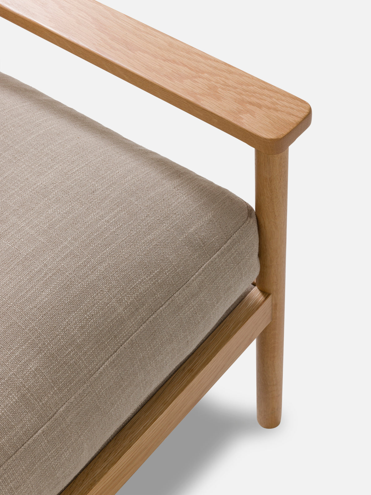 Daily Armchair Oak/Stof Flax #10 Beige / One Size