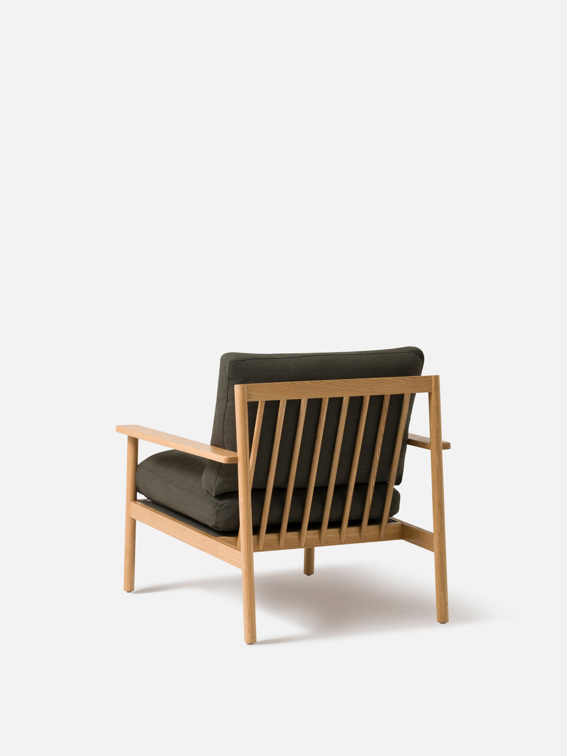 Daily Armchair Oak/Stof Flax #45 Olive / One Size