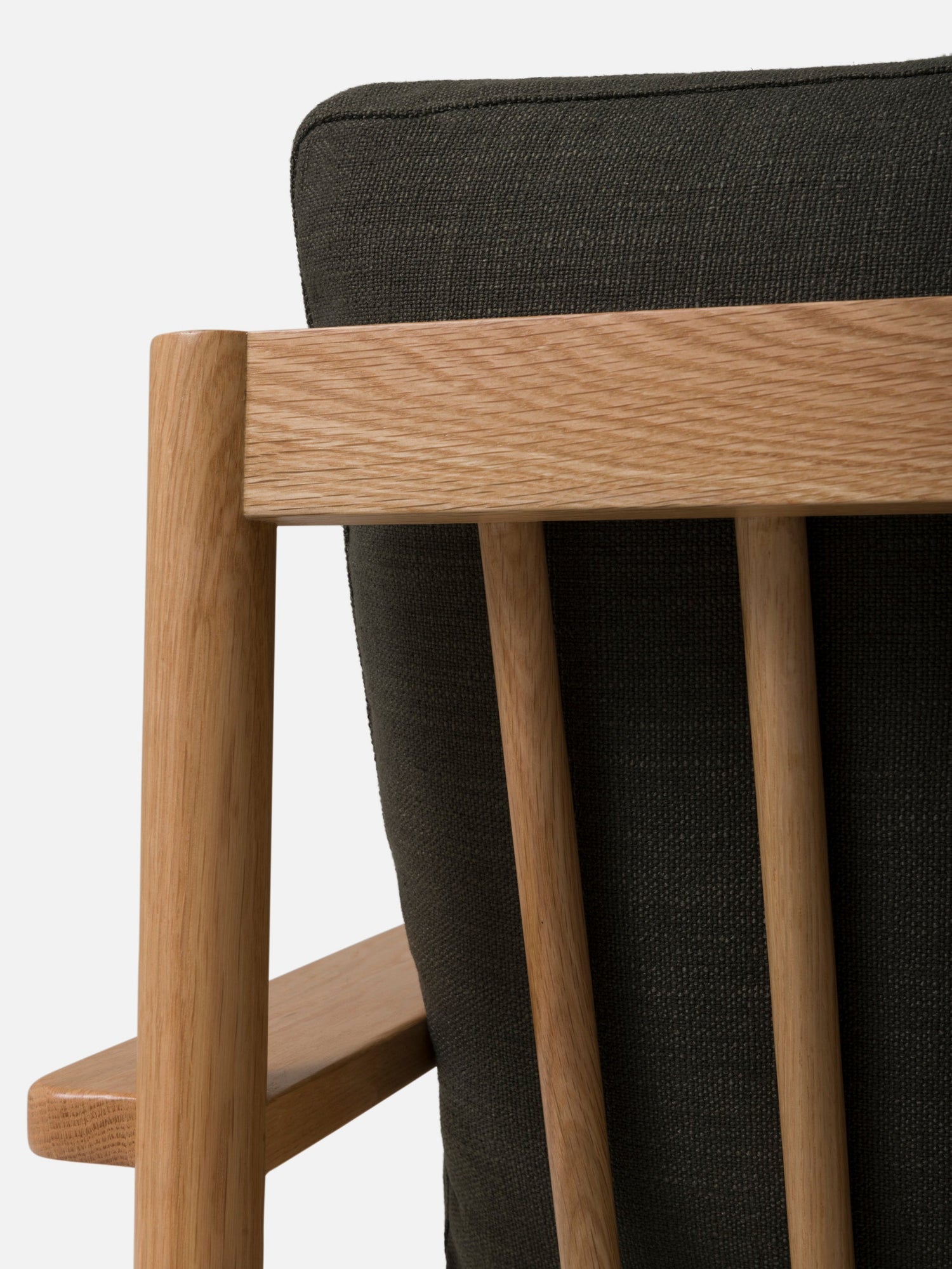 Daily Armchair Oak/Stof Flax #45 Olive / One Size