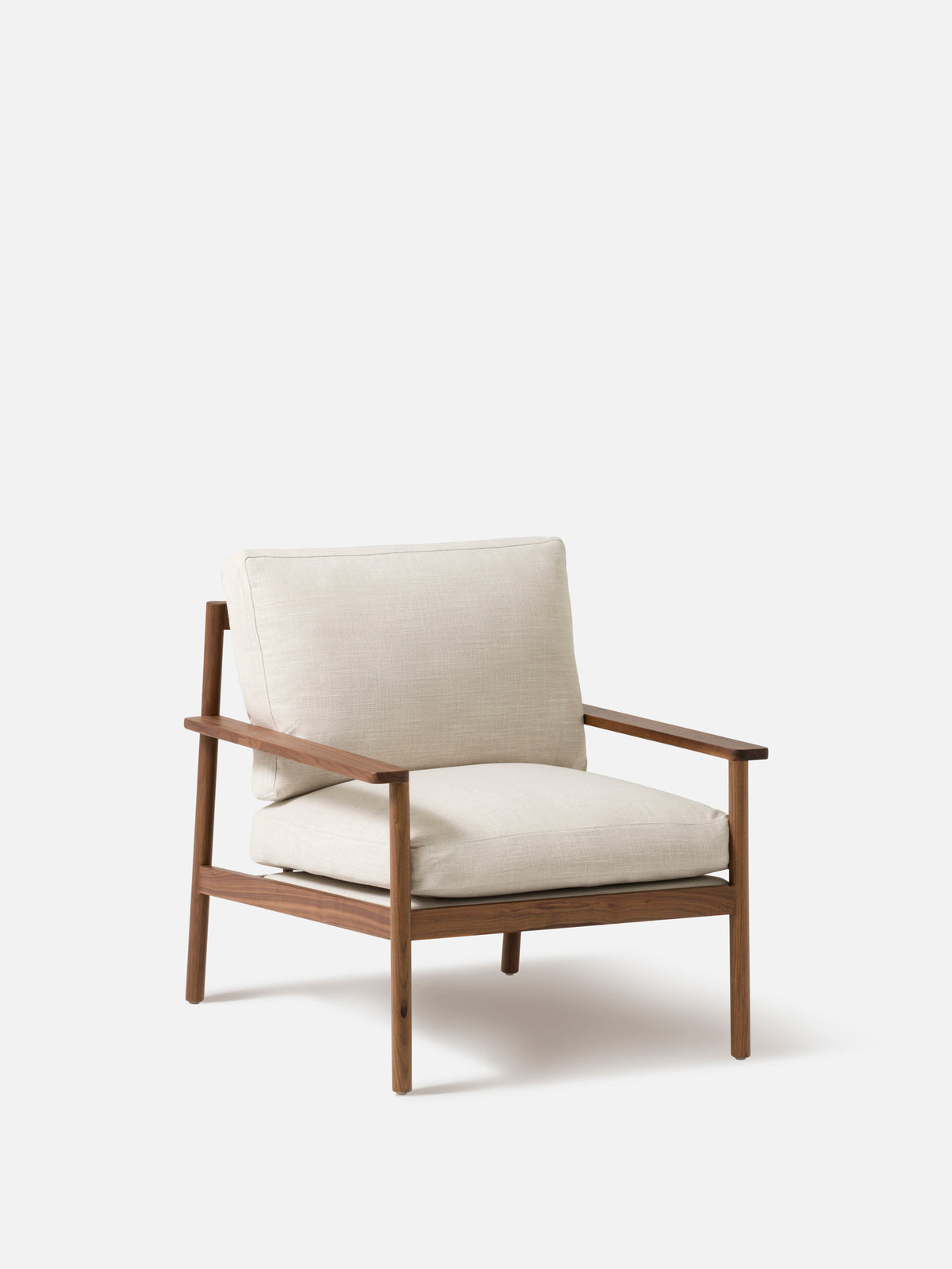 Daily Armchair Walnut/Stof Flax #03 Ecru / One Size