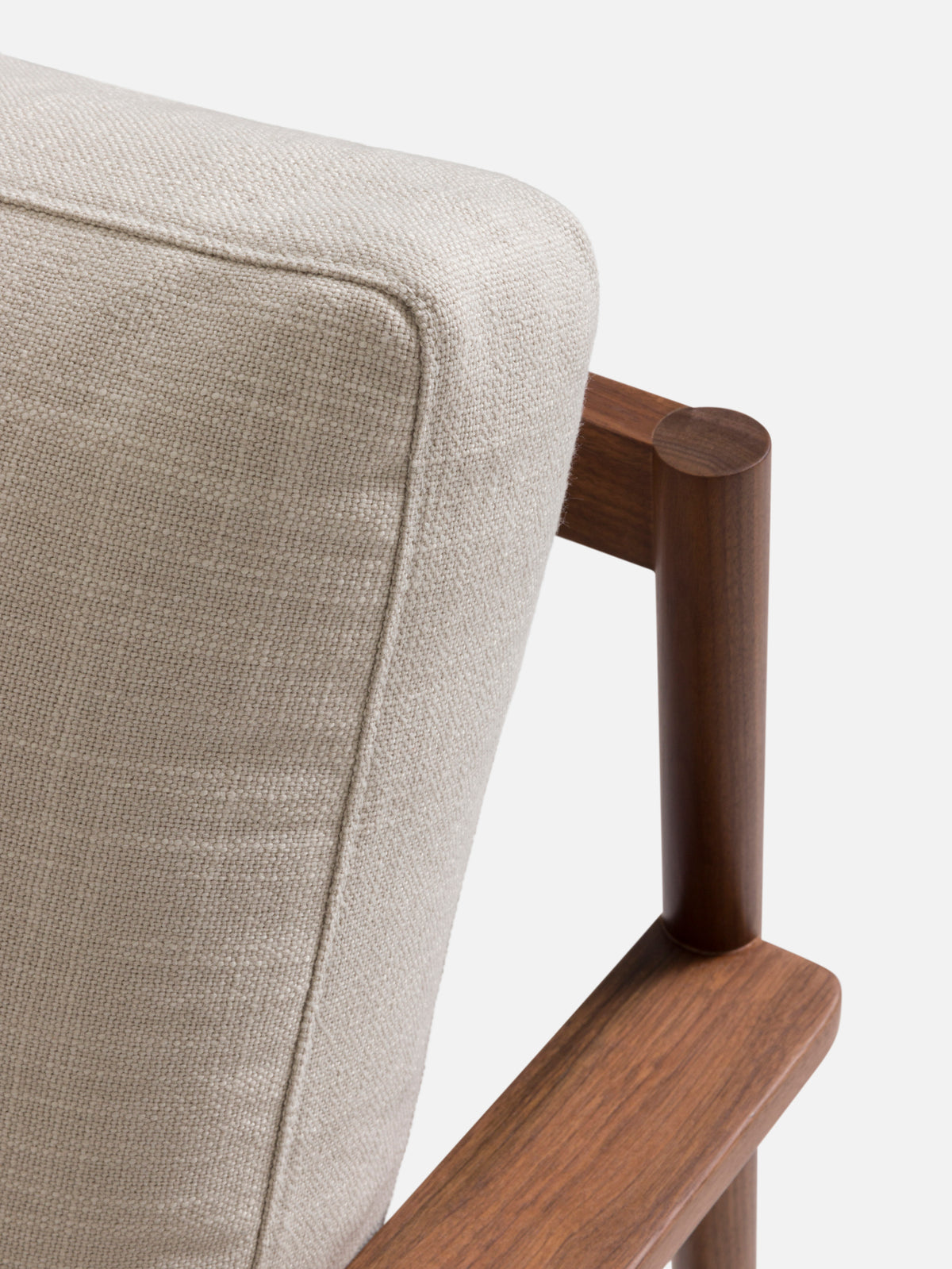 Daily Armchair Walnut/Stof Flax #03 Ecru / One Size