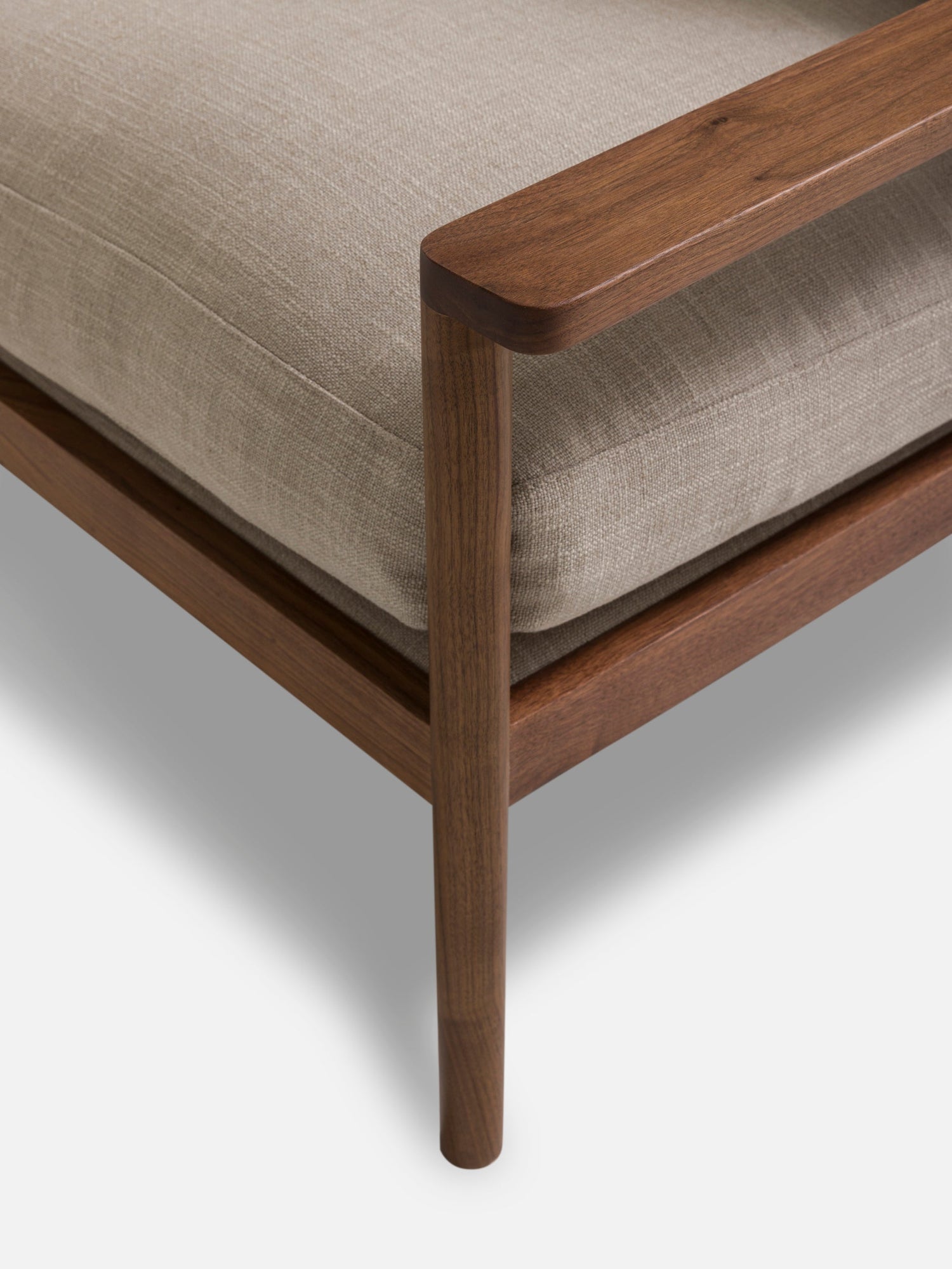 Daily Armchair Walnut/Stof Flax #10 Beige / One Size
