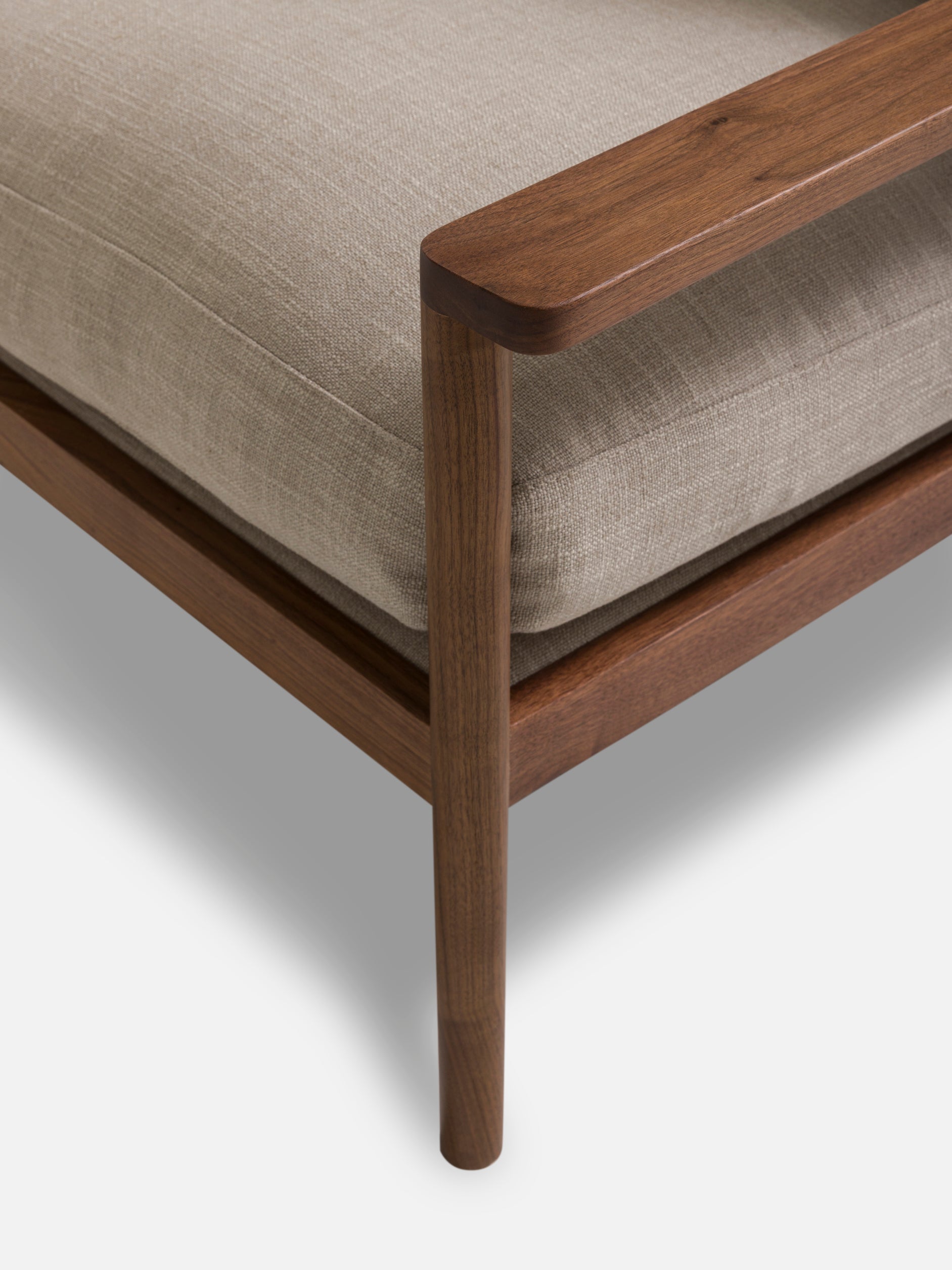 Daily Armchair Walnut/Stof Flax #10 Beige / One Size