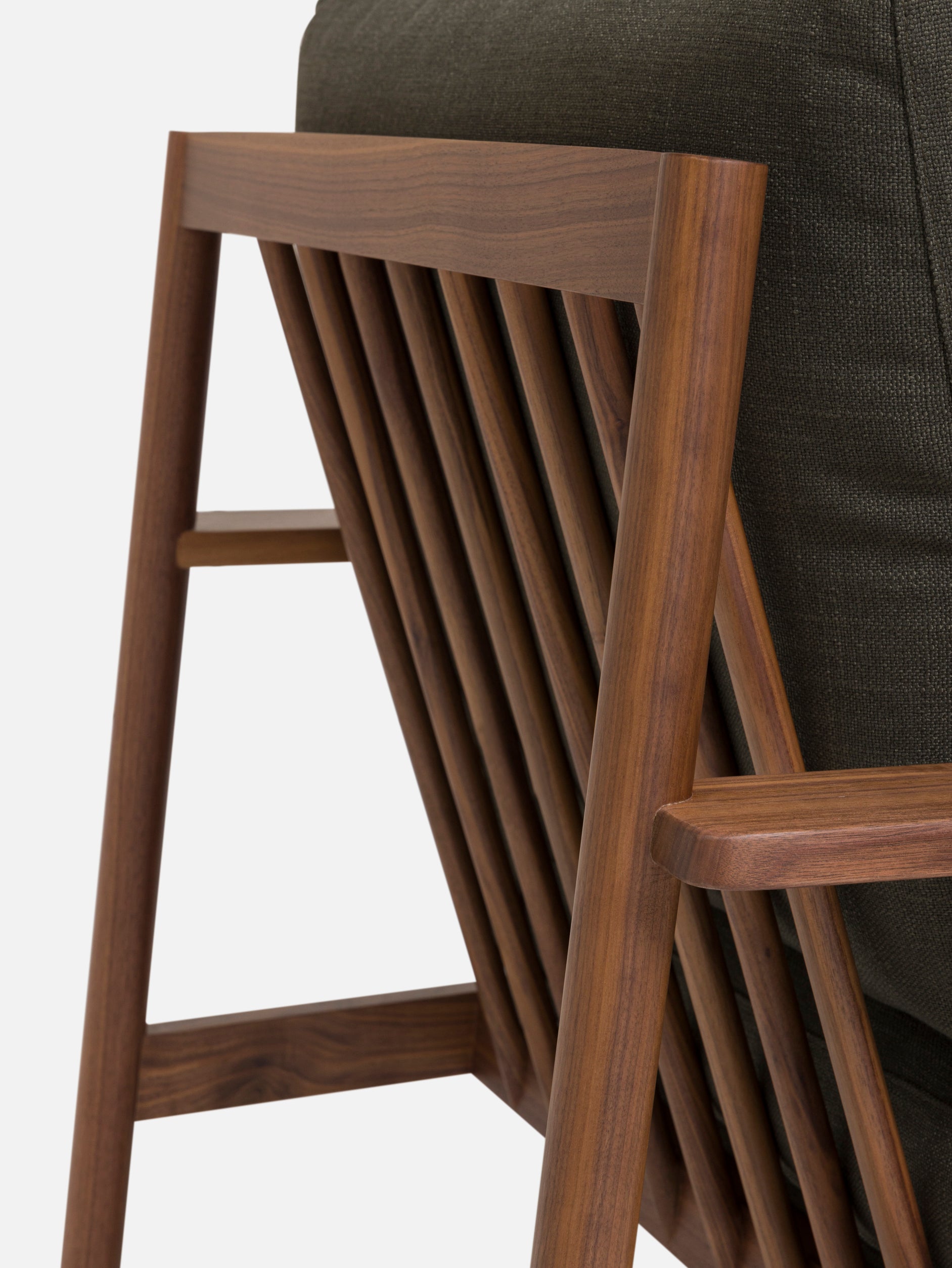 Daily Armchair Walnut/Stof Flax #45 Olive / One Size