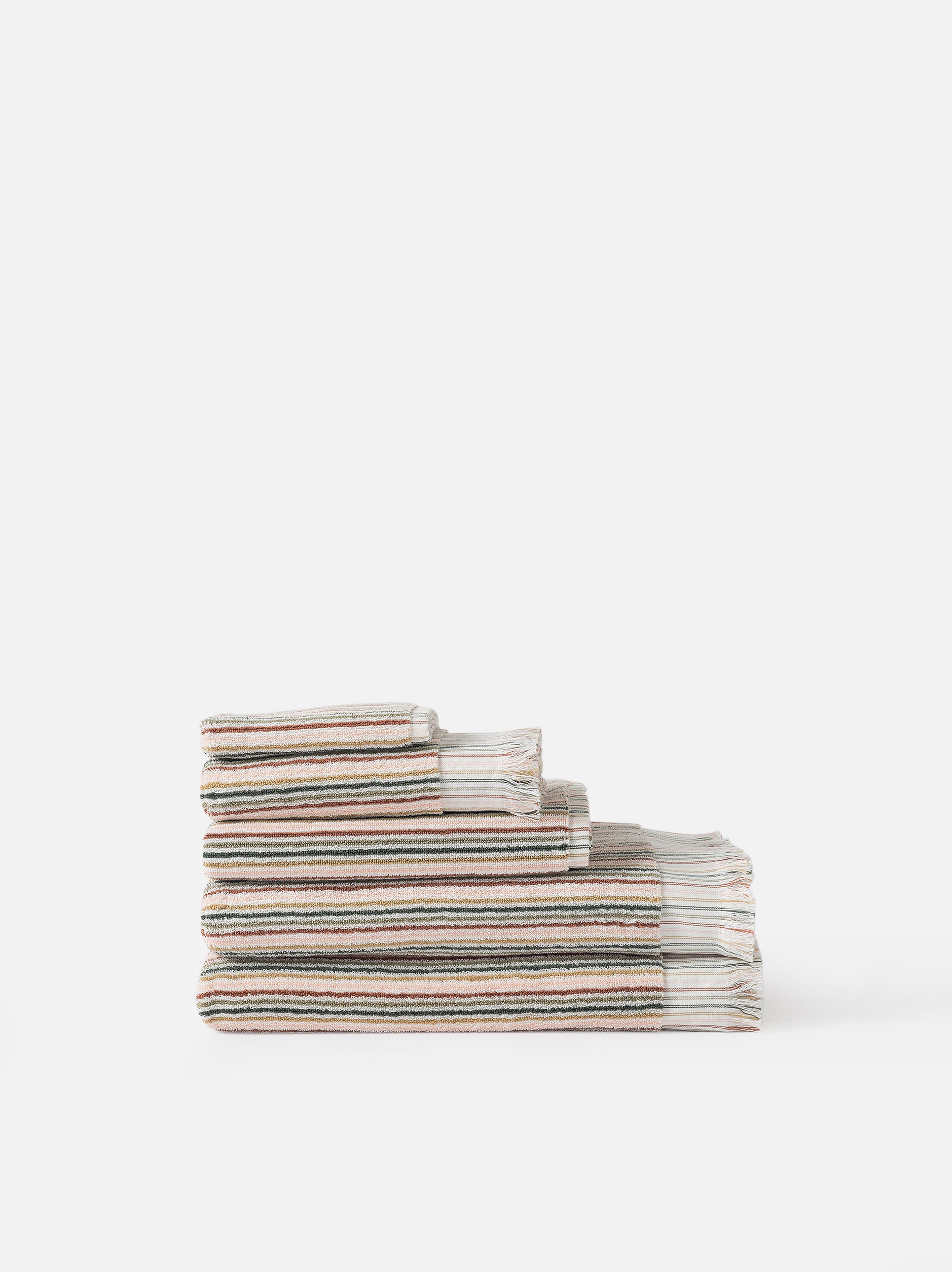 Alice Cotton Hand Towel Moss/Multi / Hand Towel