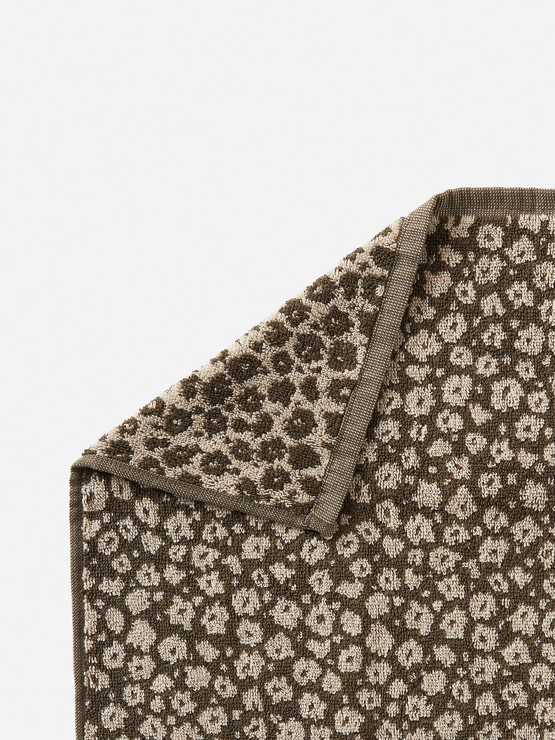 Forget Me Not Cotton Face Cloth Ivy/Oat / Face Cloth