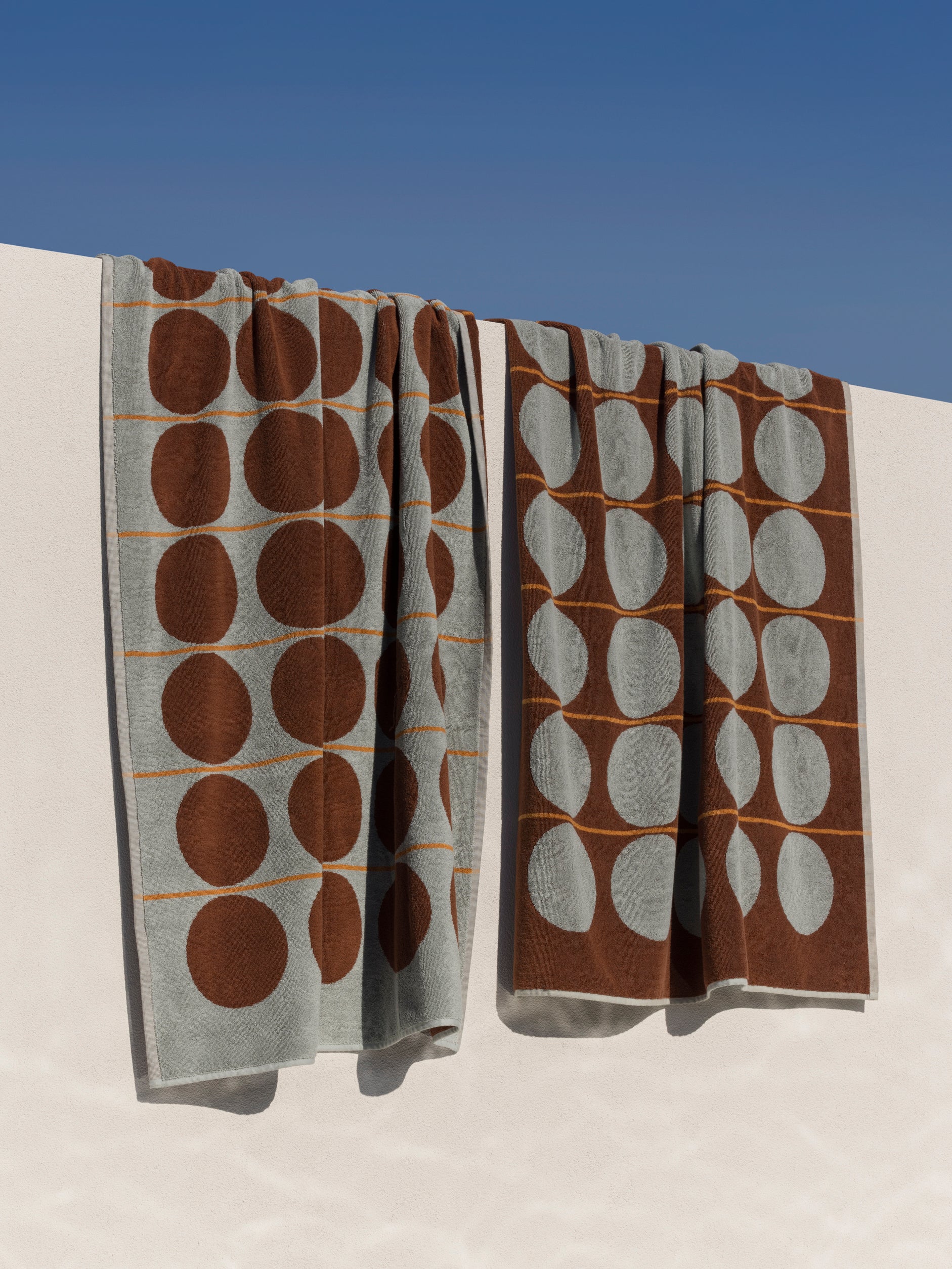 Abacus Beach Towel Mist/Paprika / 100x180cm