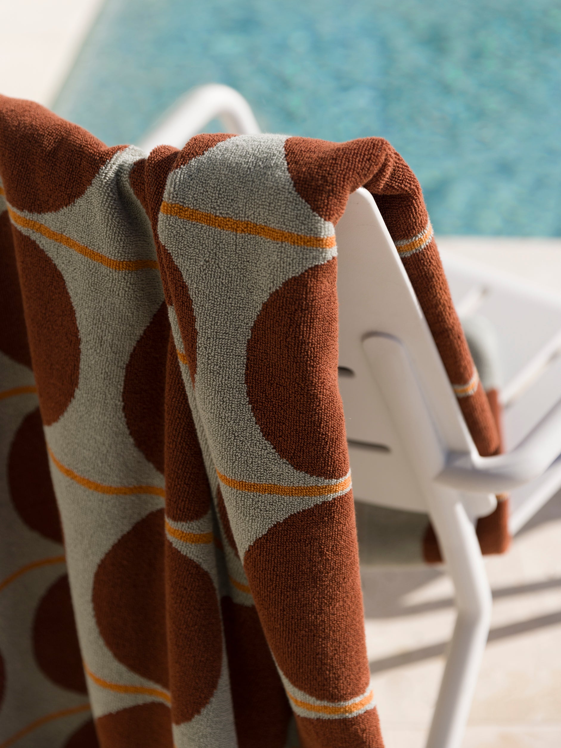 Abacus Beach Towel Mist/Paprika / 100x180cm