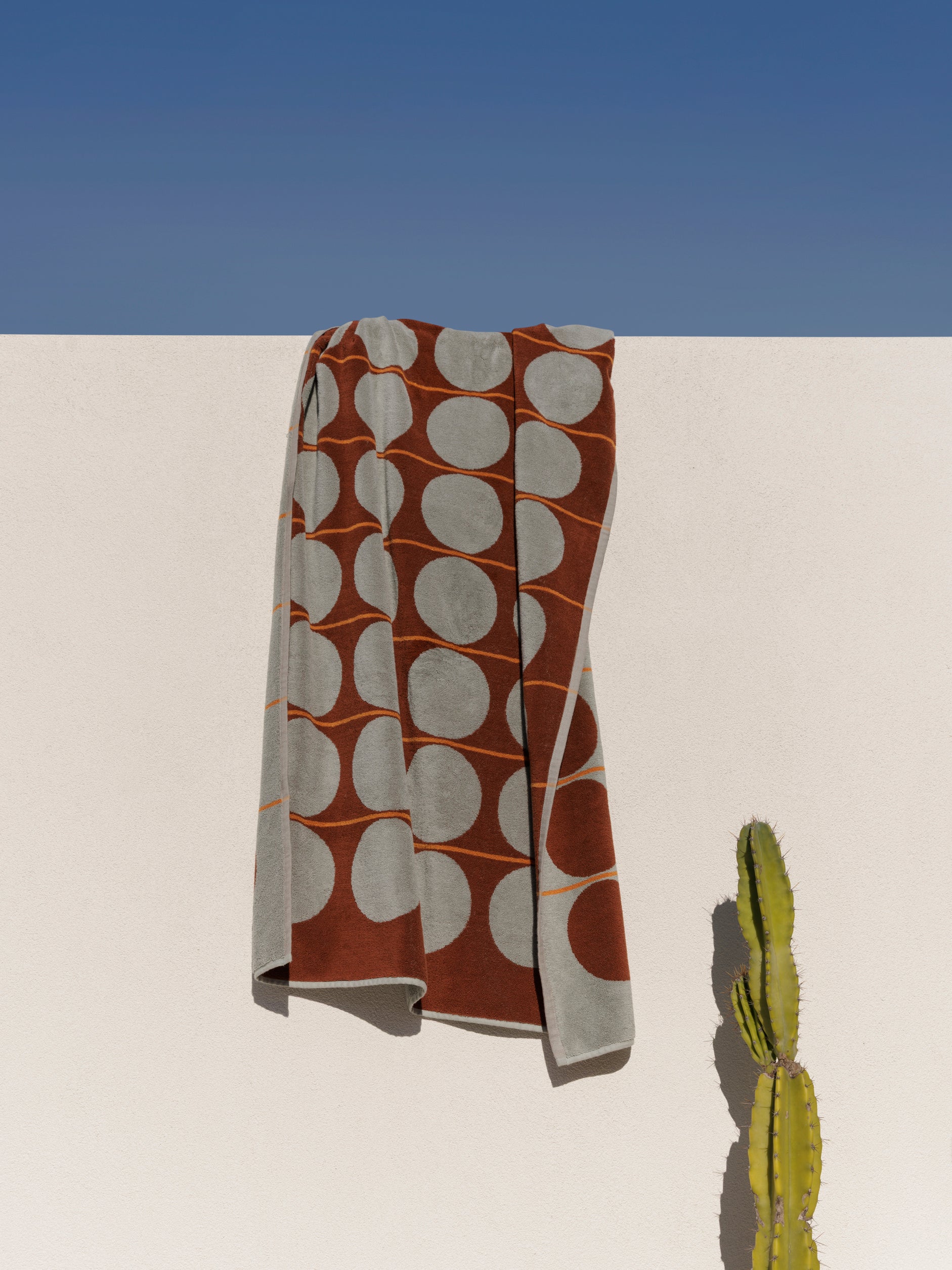 Abacus Beach Towel Mist/Paprika / 100x180cm