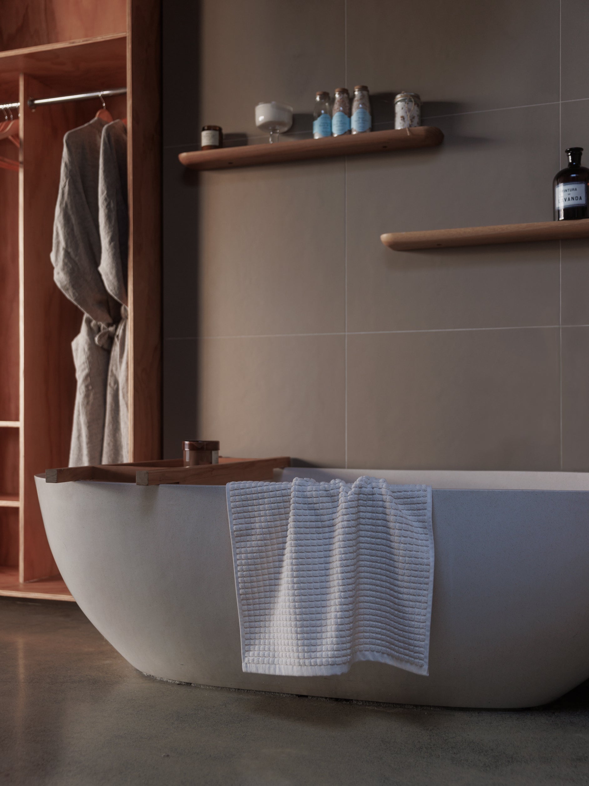 Nero Cotton Towel Range Cream / Bath Mat