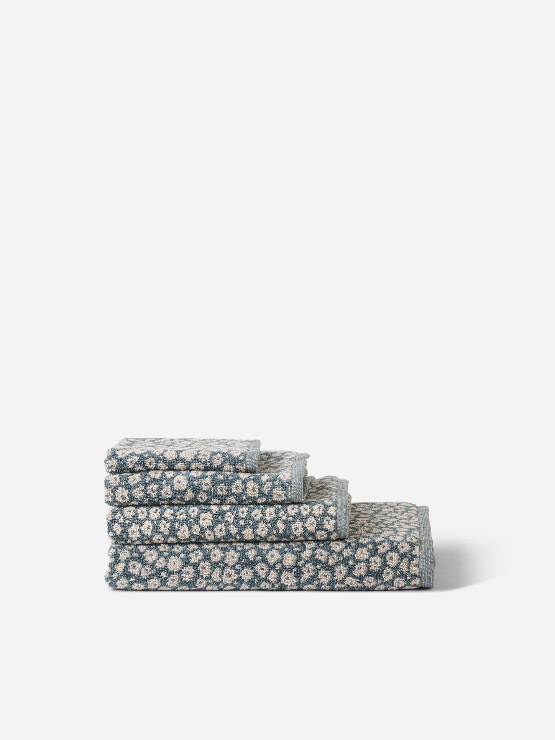 Forget Me Not Cotton Bath Towel Range Cod/Oat / Hand Towel