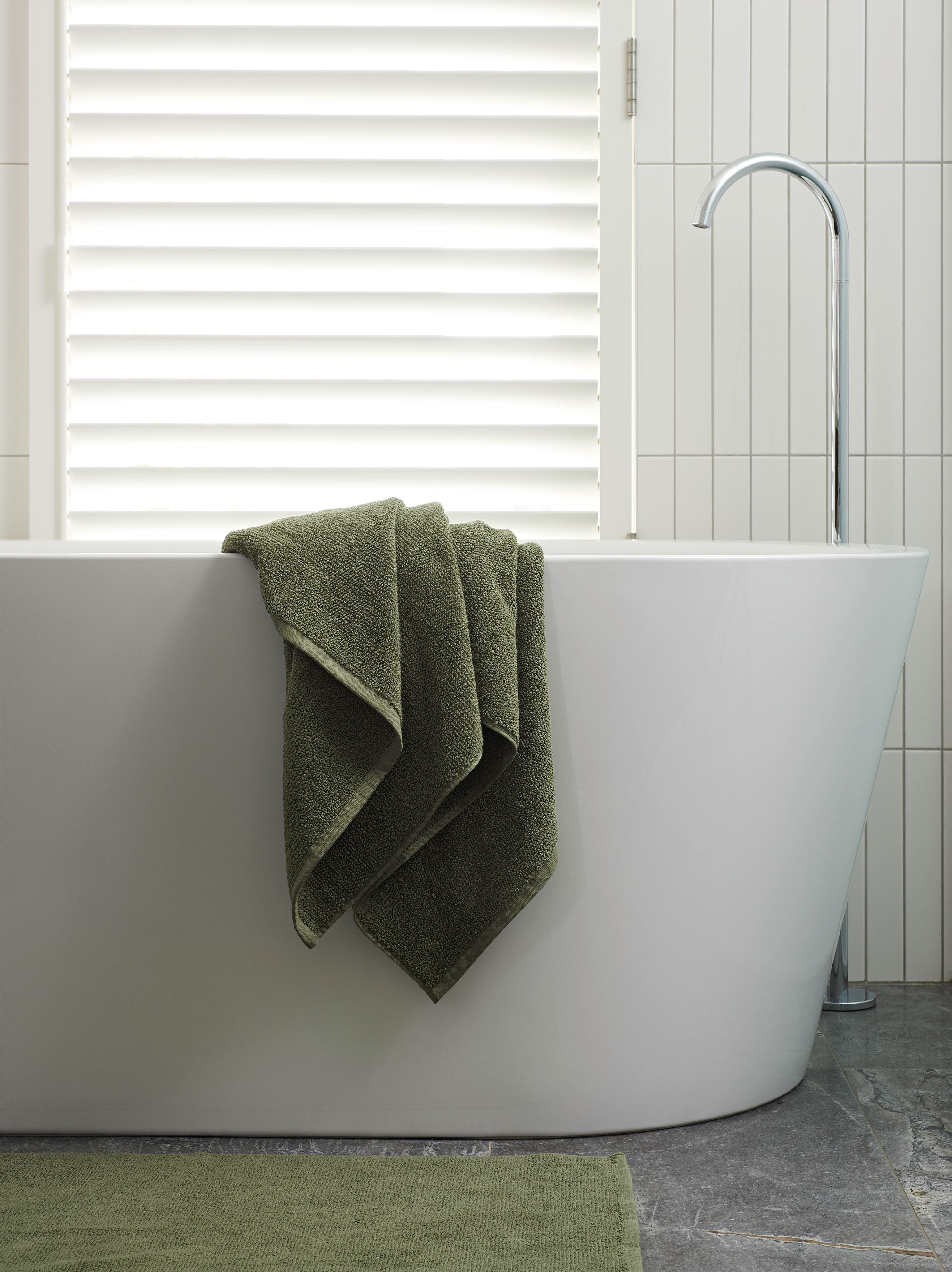 Classic Cotton Bath Mat Olive / Bath Mat