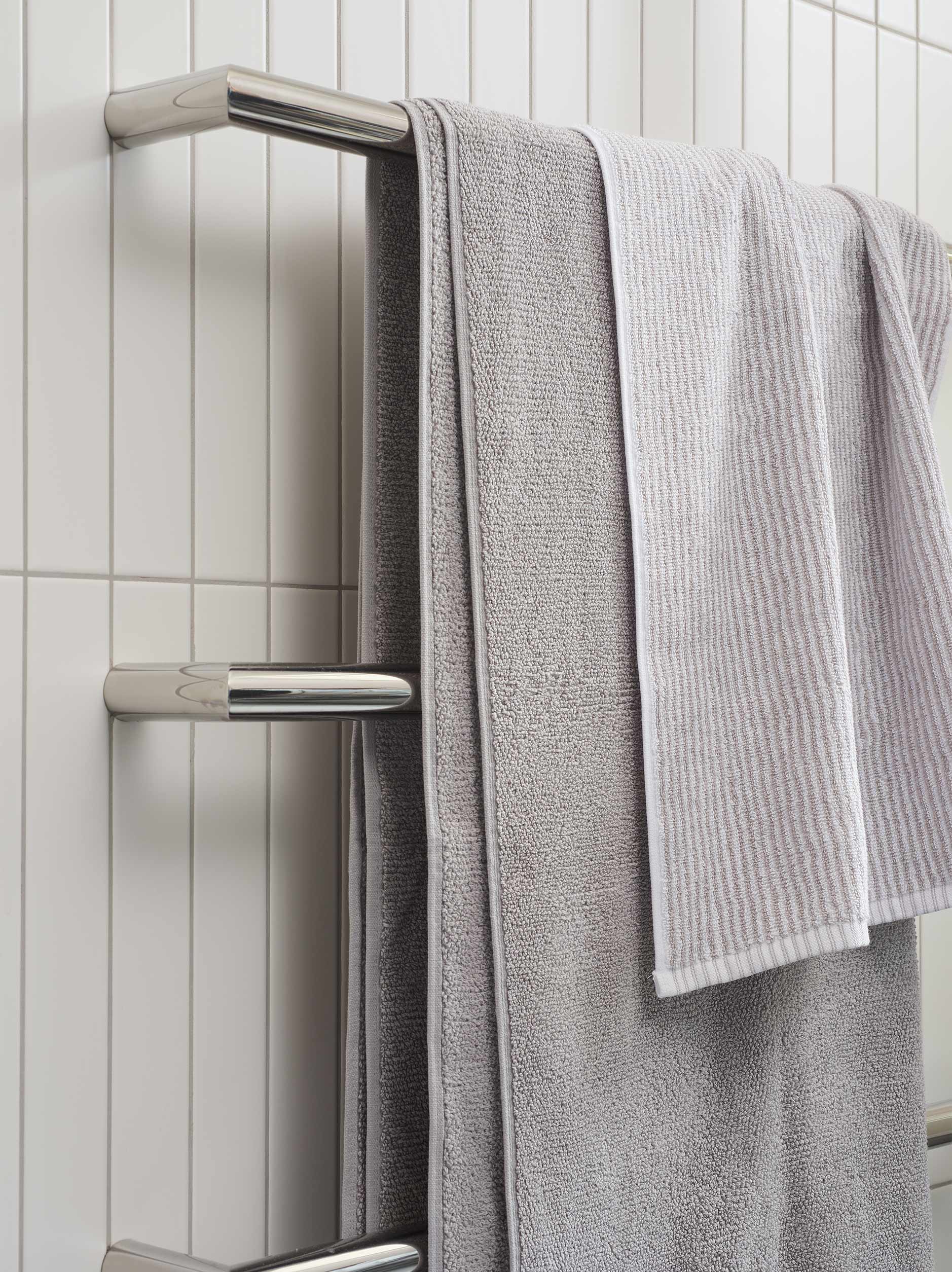Stripe Cotton Towel Bundle Grey/White - Stripe / Towel Bundle