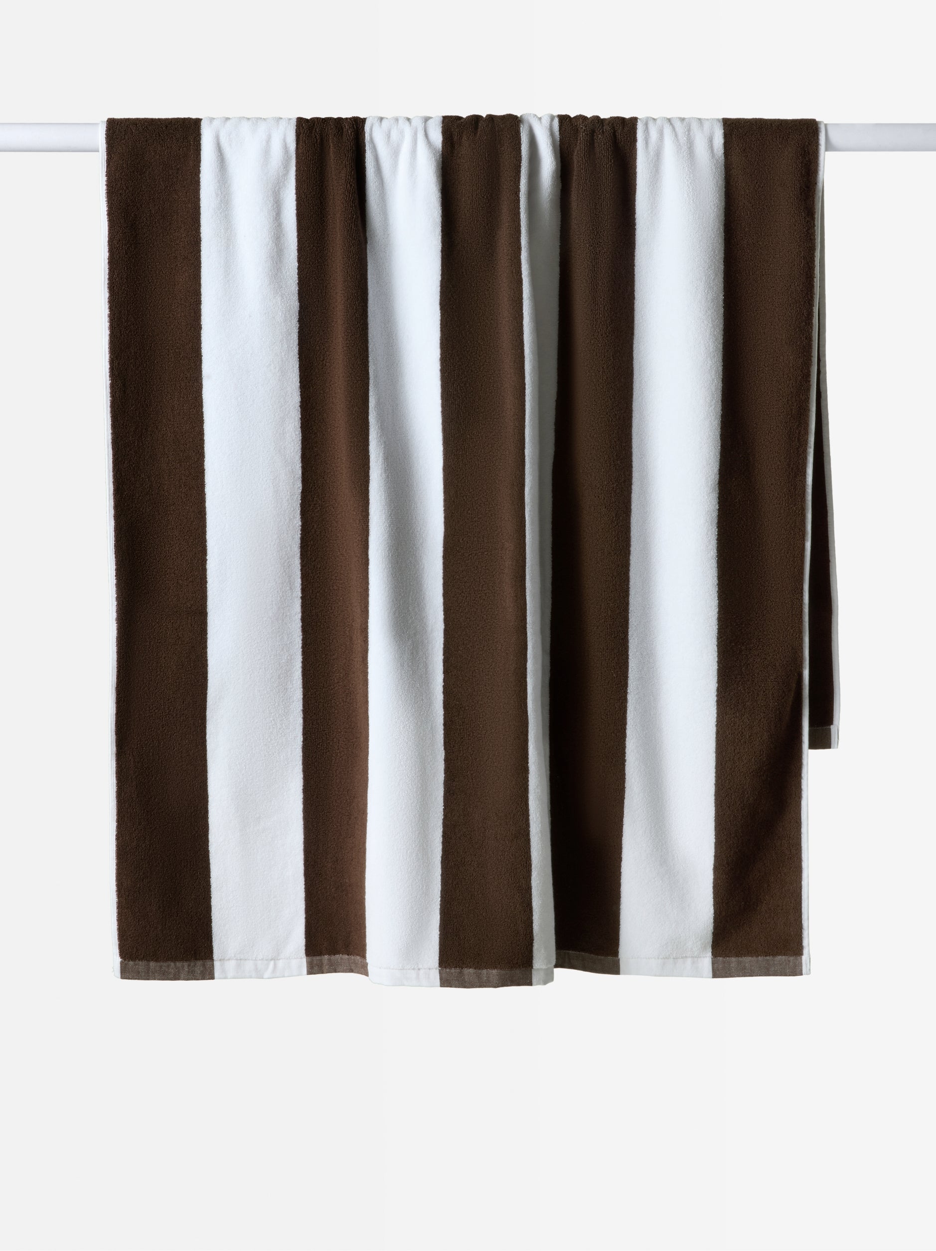 Stripe Beach Towel Cocoa/White / 90x170cm