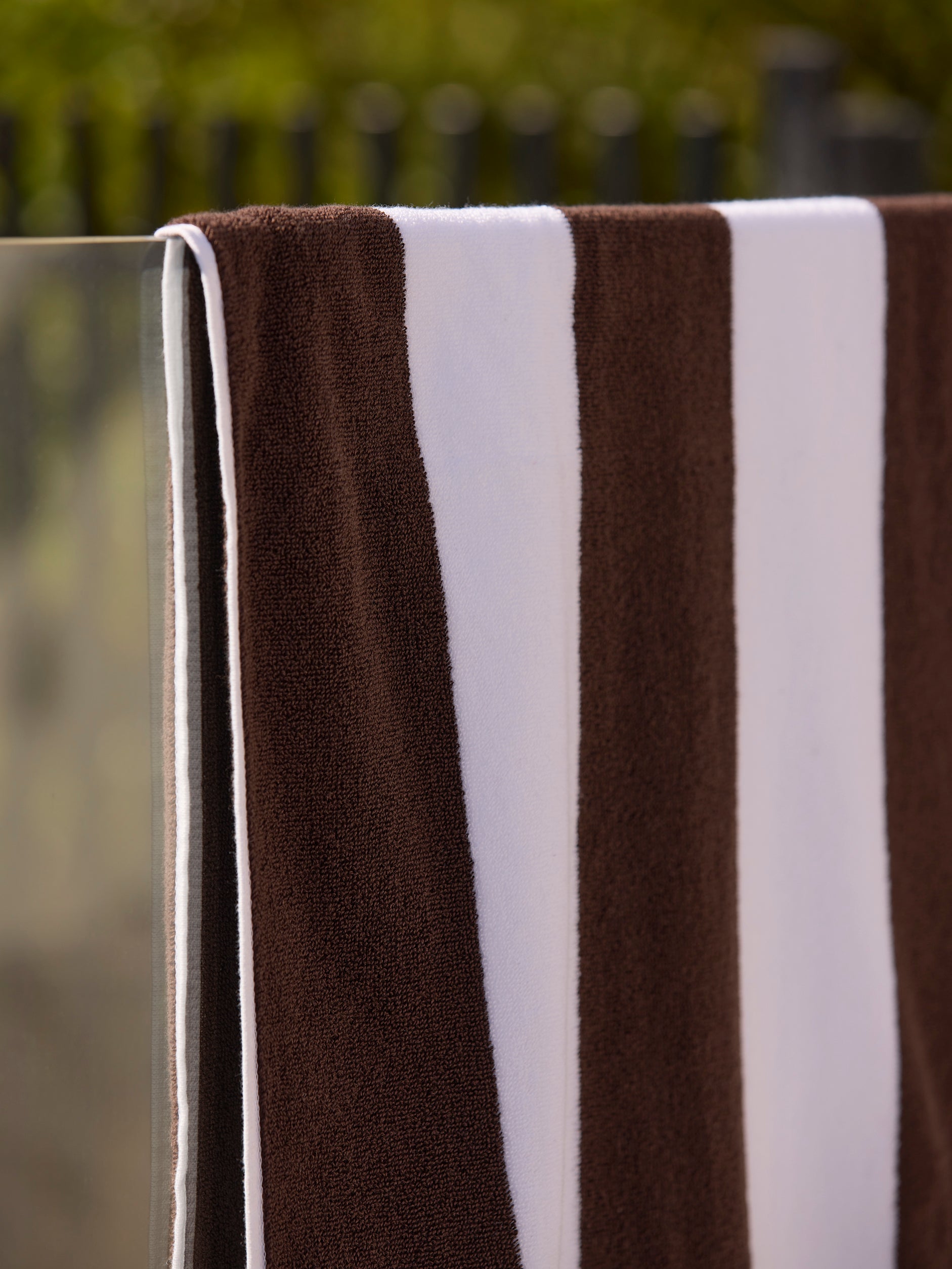 Stripe Beach Towel Cocoa/White / 90x170cm