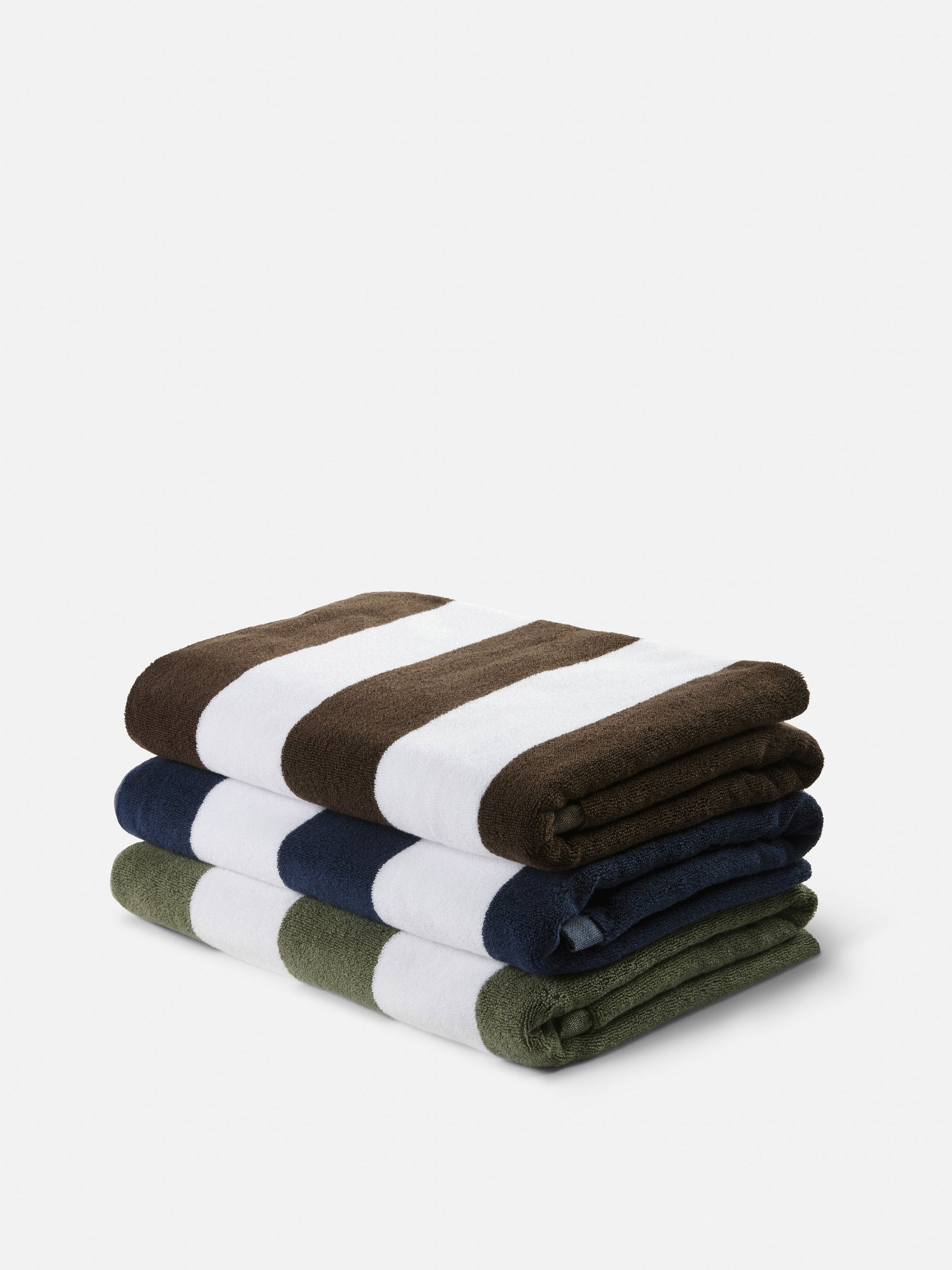 Stripe Beach Towel Cocoa/White / 90x170cm