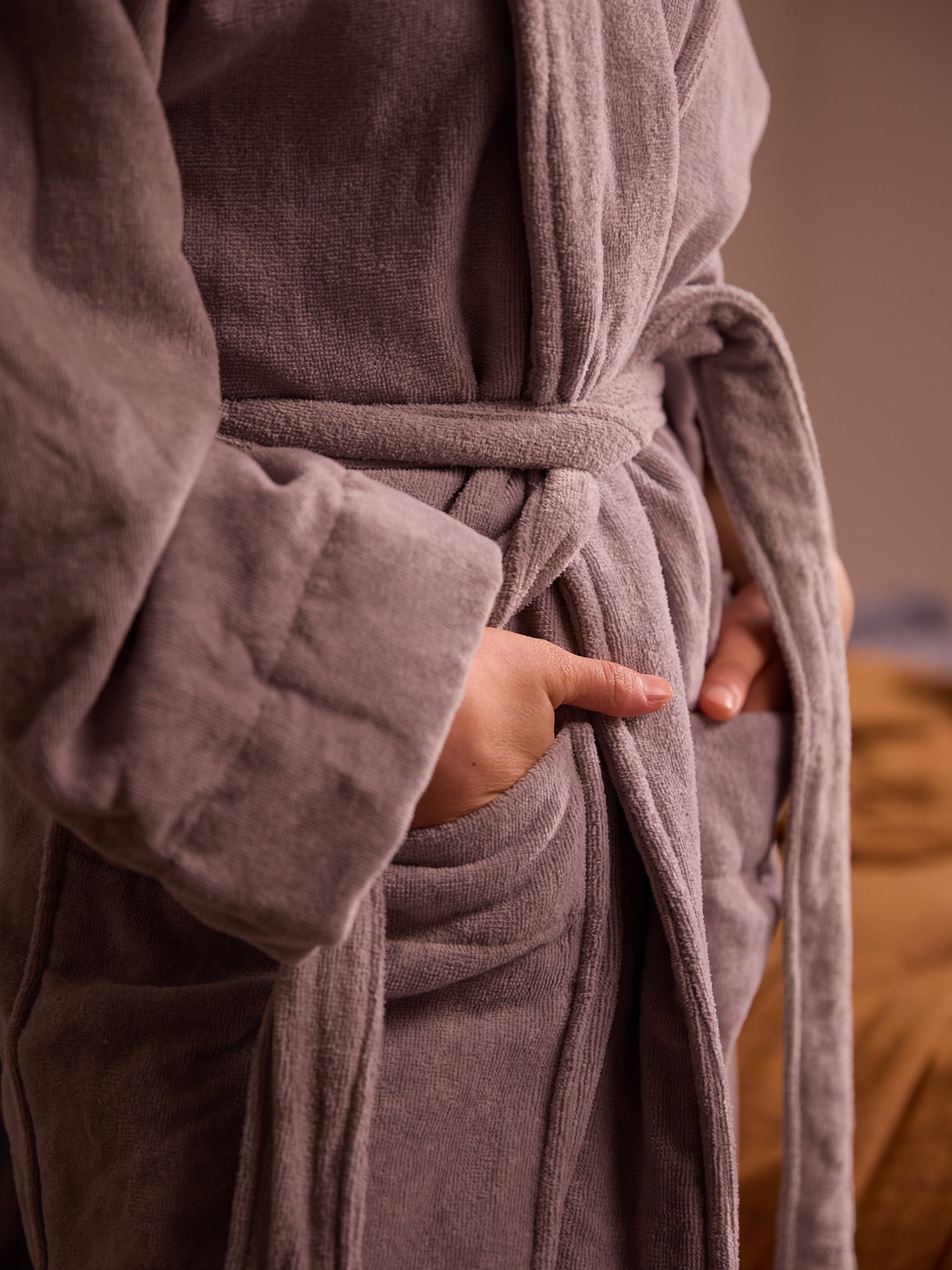 Velour Cotton Robe Pansy / Large