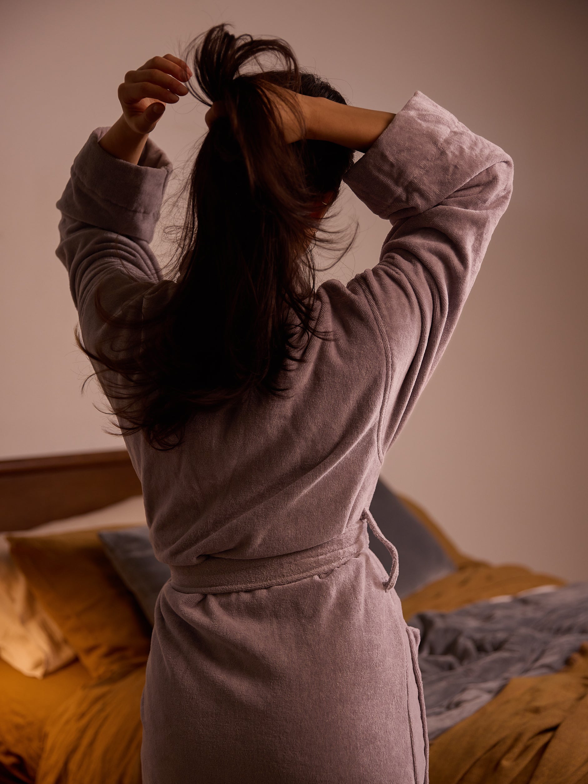 Velour Cotton Robe Pansy / Medium