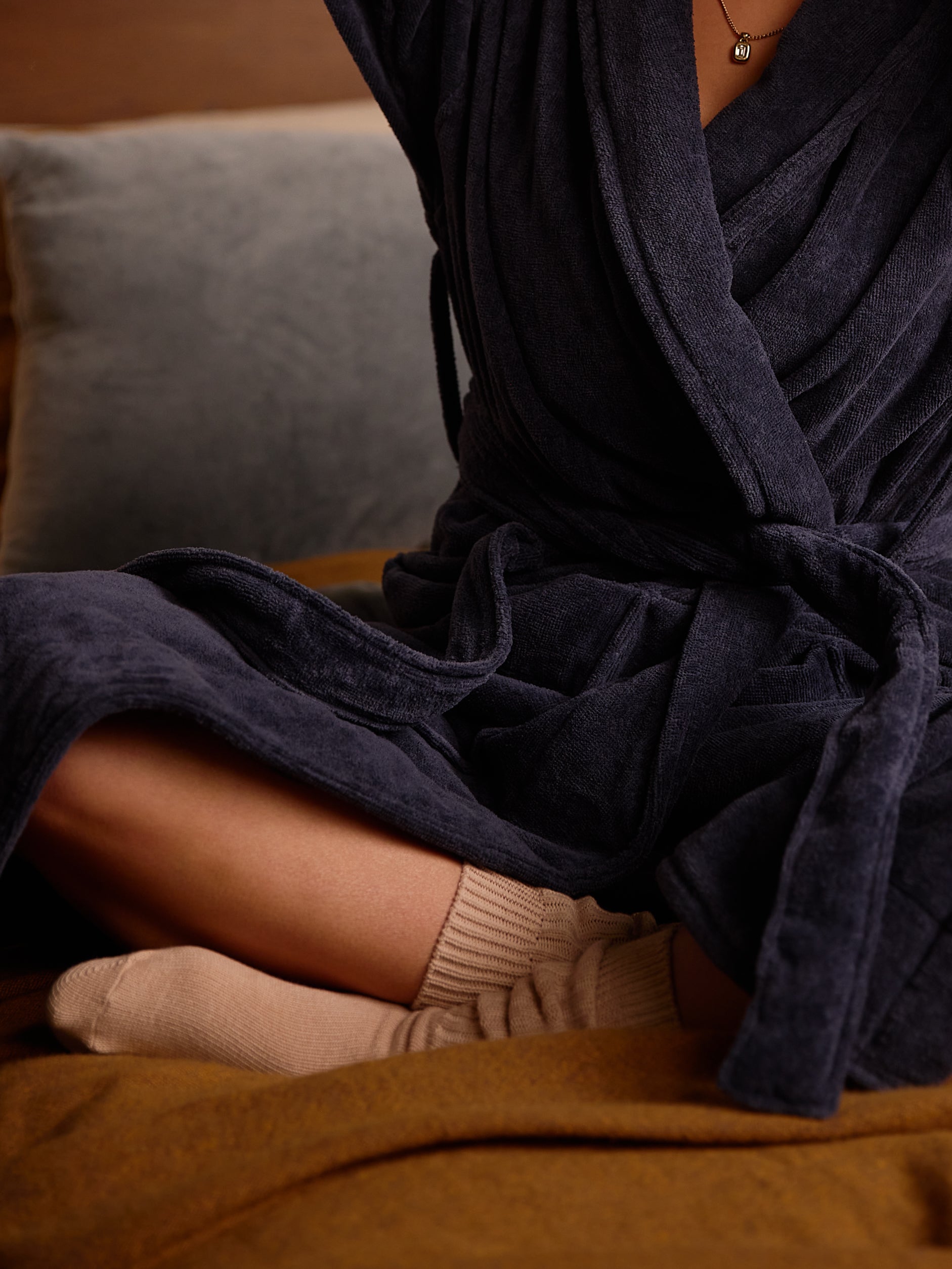 Velour Cotton Robe Night / Large