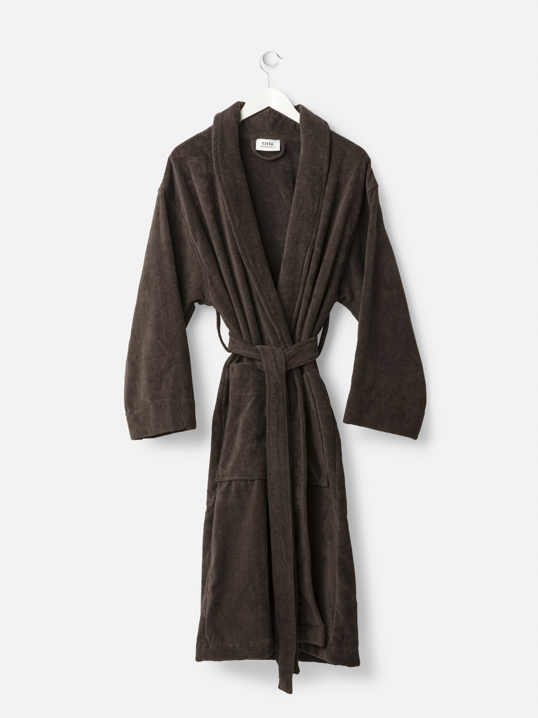 Velour Cotton Robe Cocoa / Small