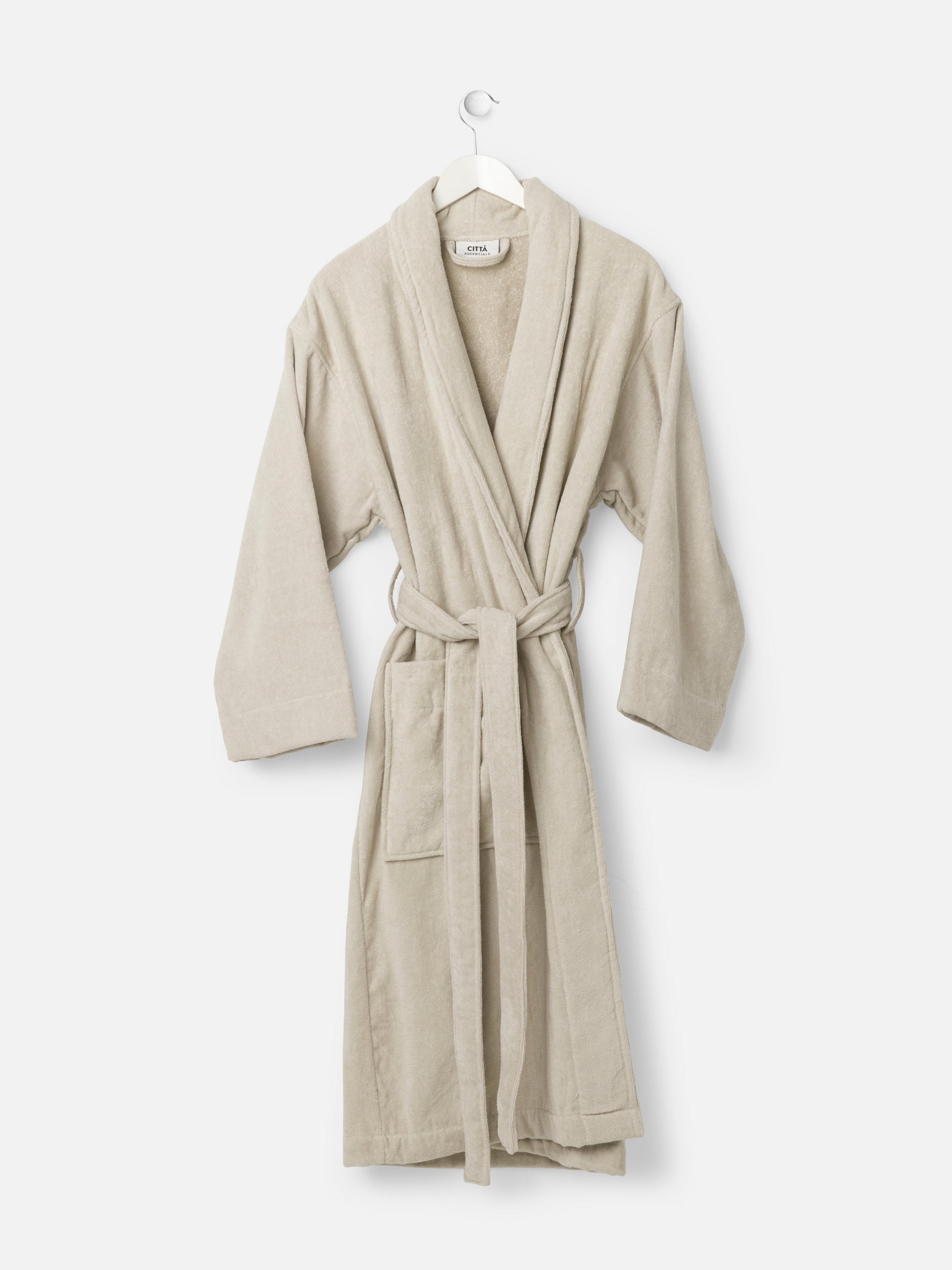 Velour Cotton Robe Oat / X-Large